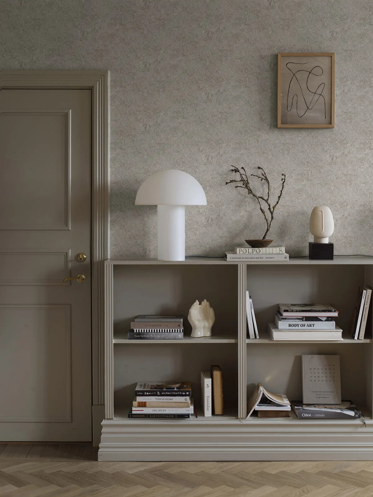 Travertine Warm White Marble Effect Wallpaper