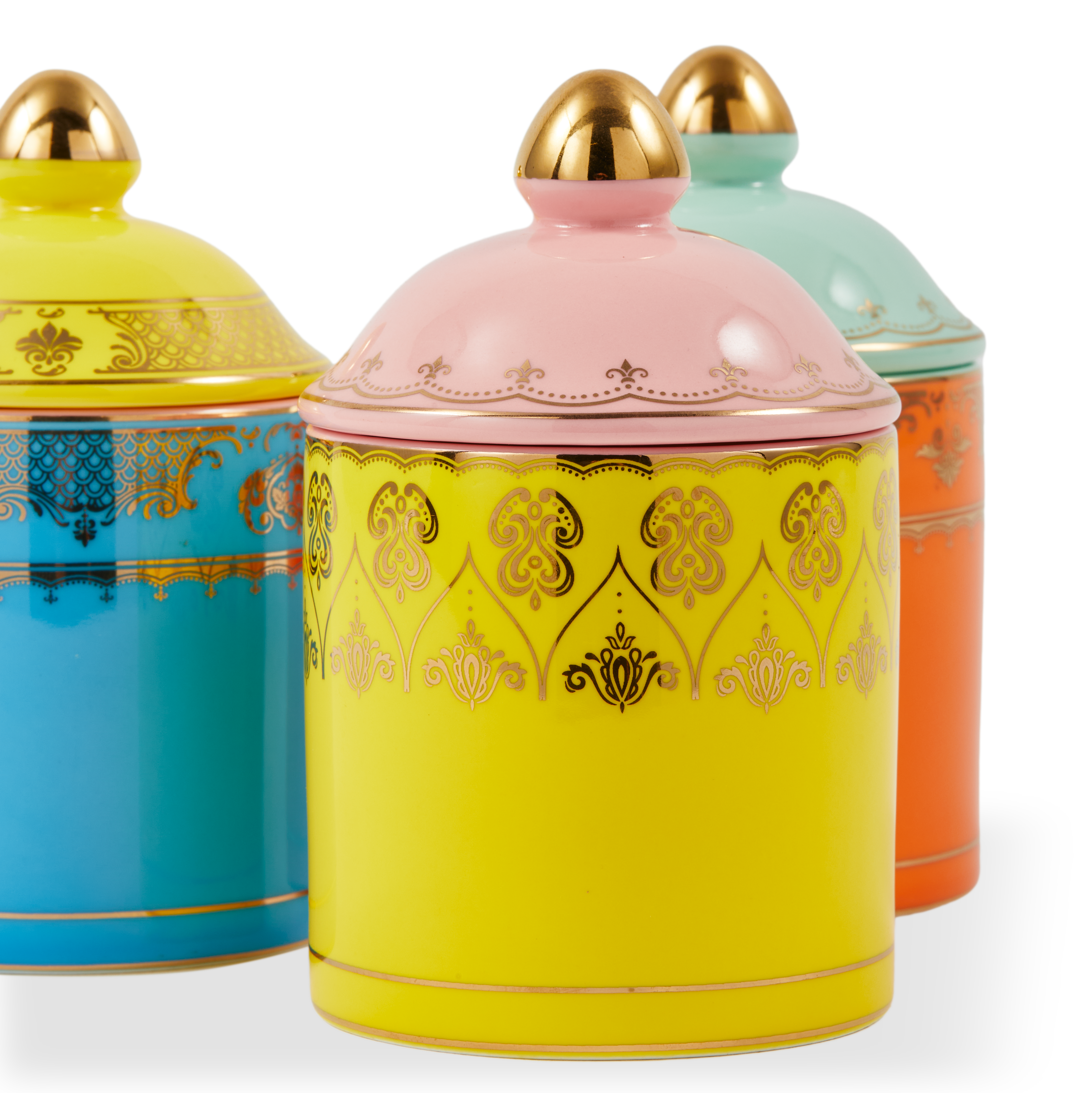 Porzellanbehälter GRANDPA gelb mit rosa