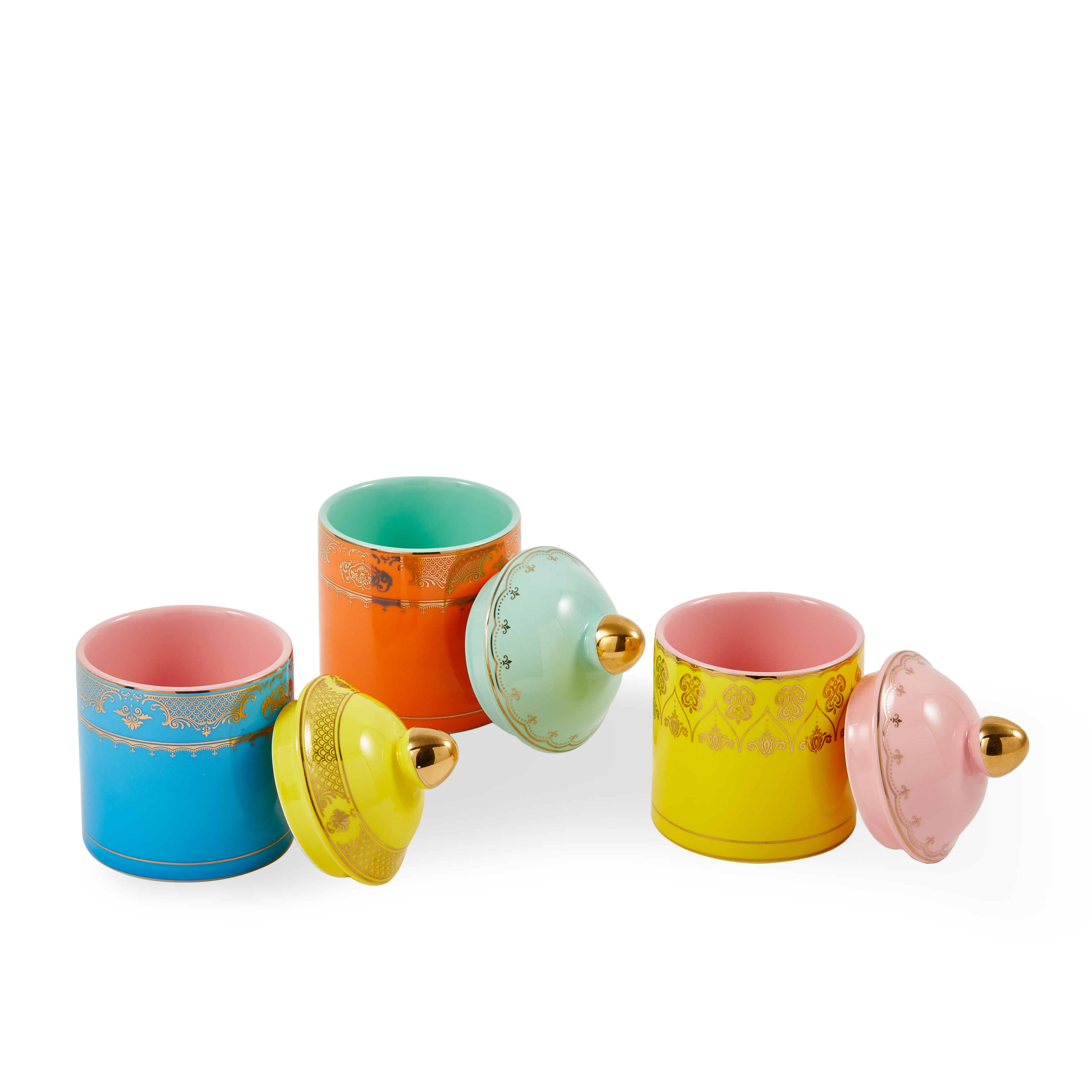 Porzellanbehälter GRANDPA blau mit Gelb