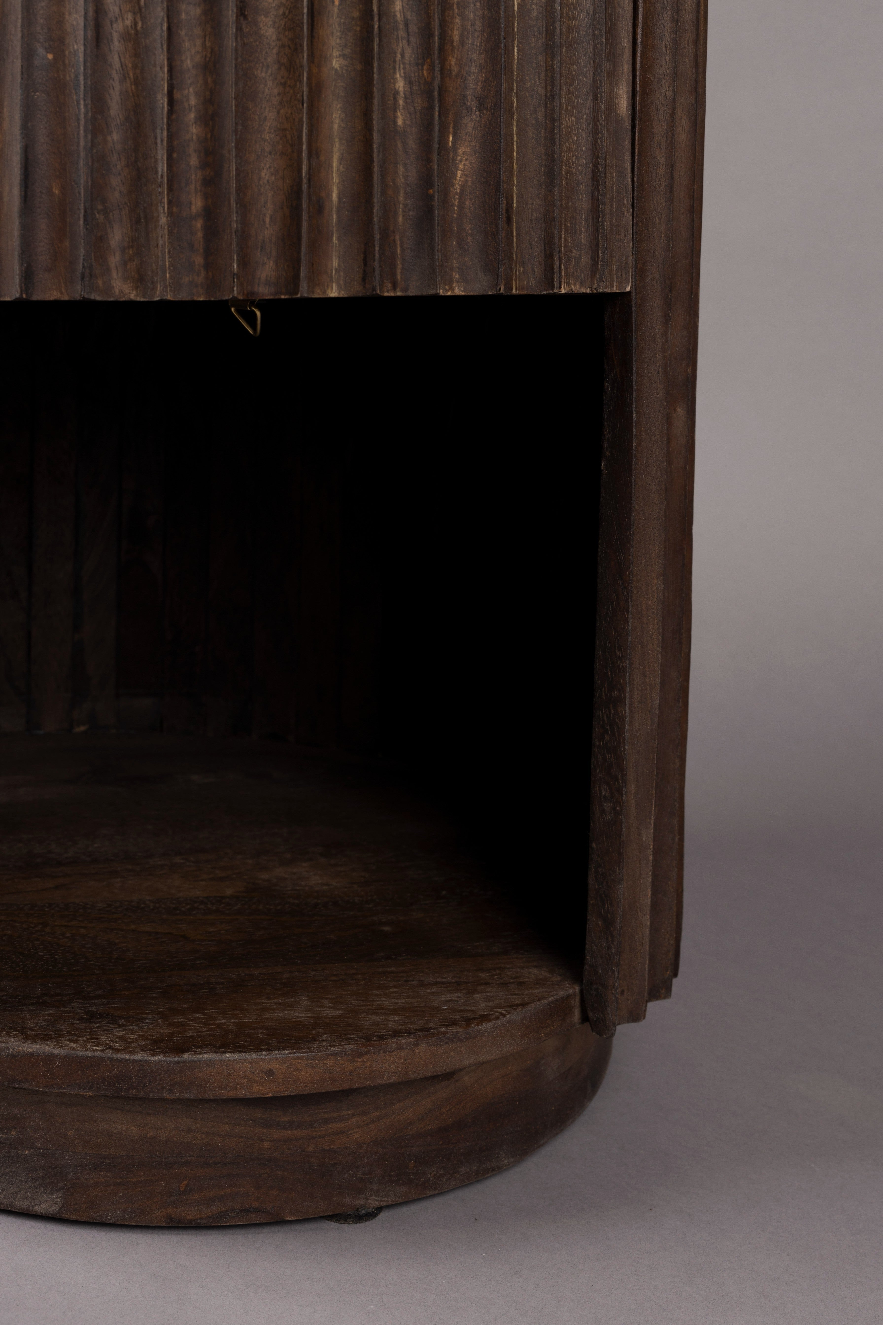 Beistelltisch MARLOW Travertin mit Holzfuß