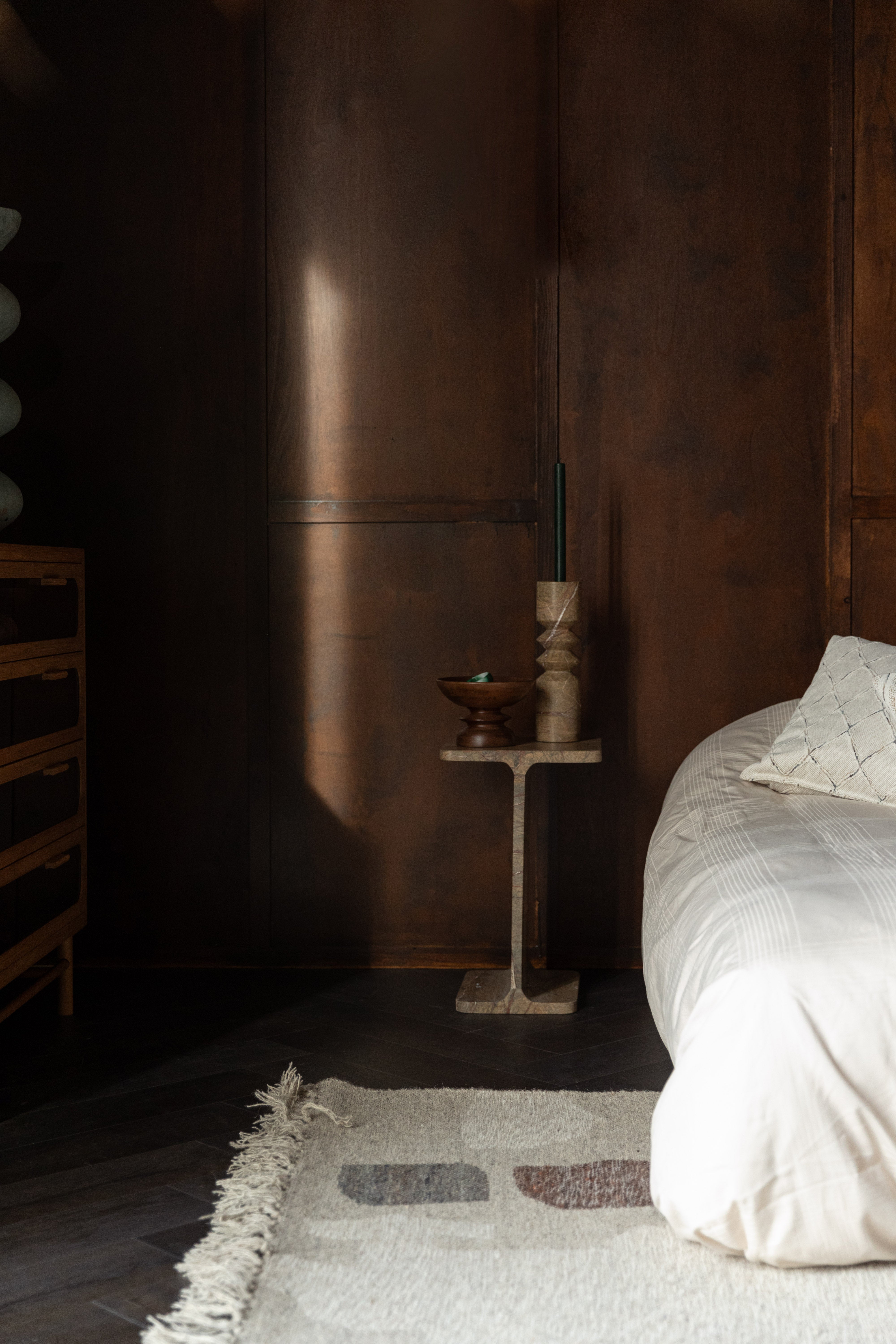 Beistelltisch SATPURA brauner Marmor