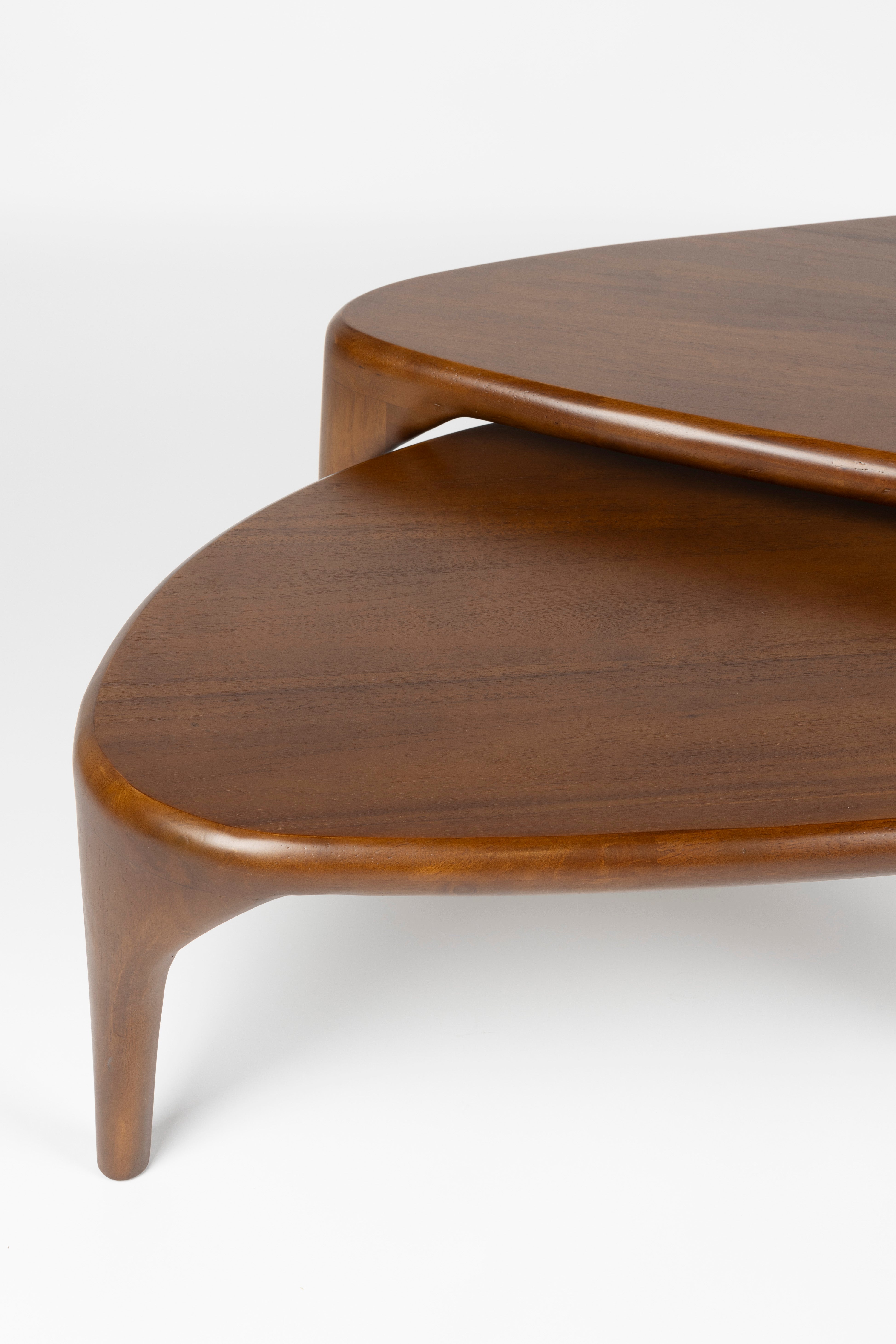 Kaffeetisch-Set ISLA Nussfurnier