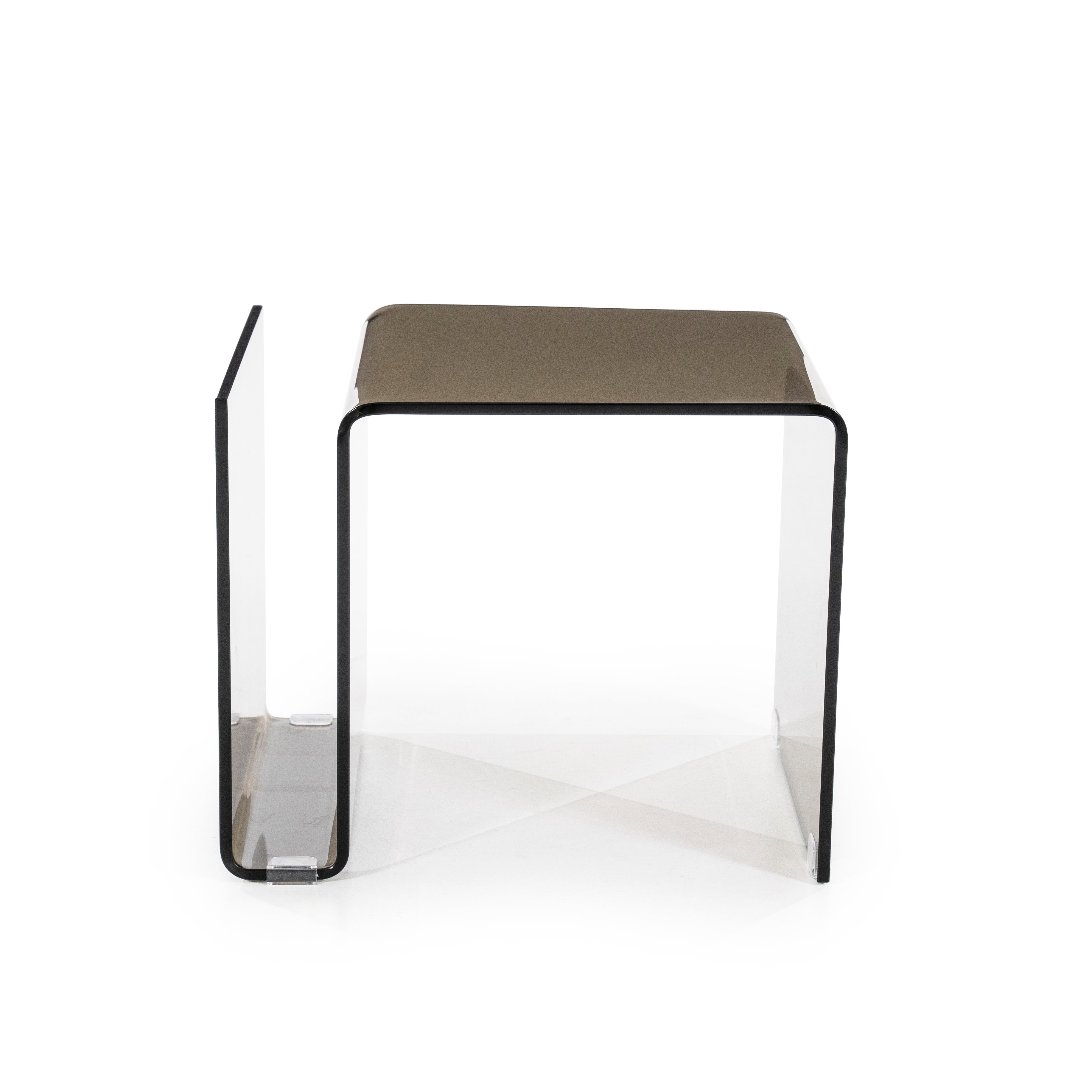 SHADOW Side Table Brown Glass
