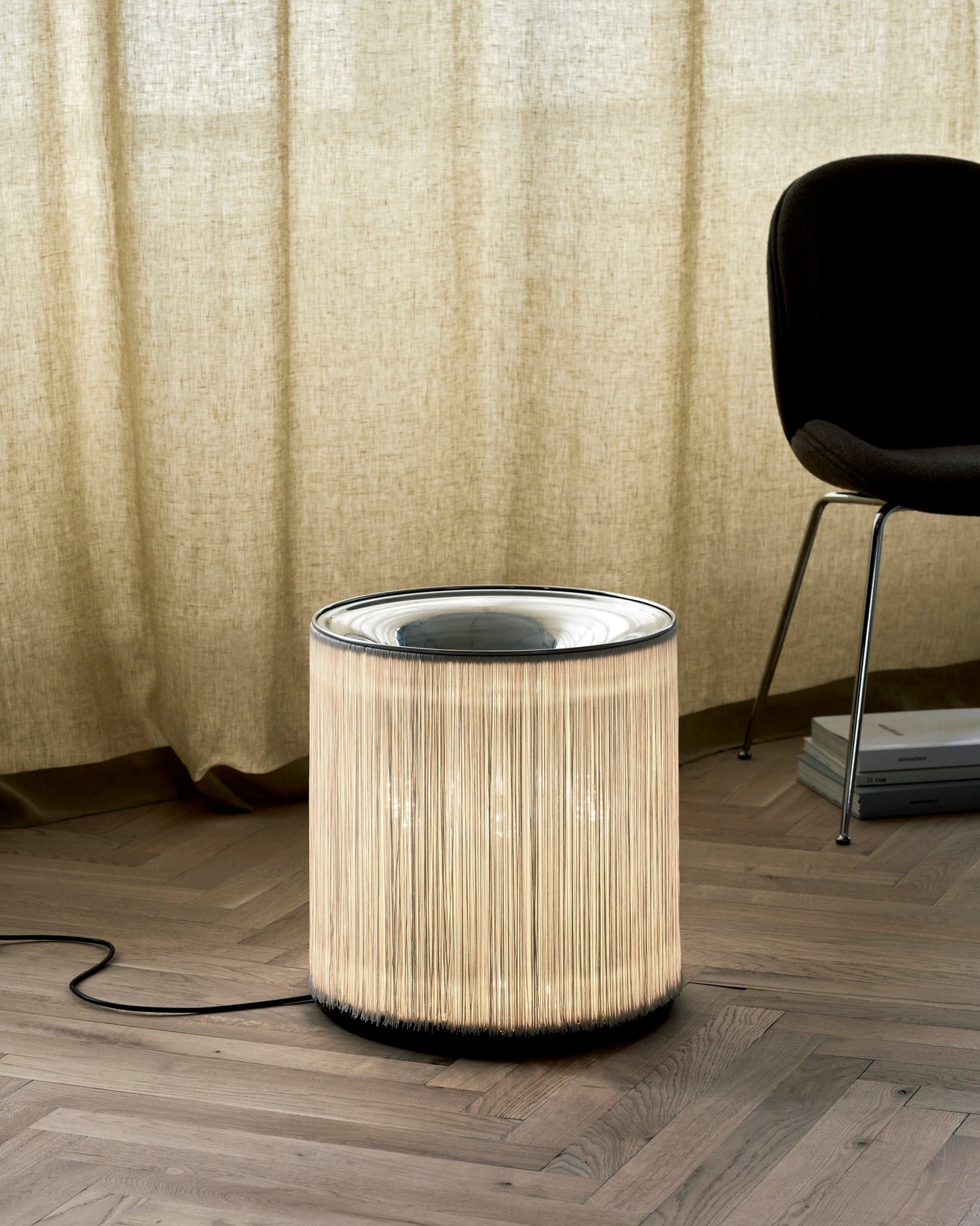 Floor lamp MODEL 597 polished aluminum