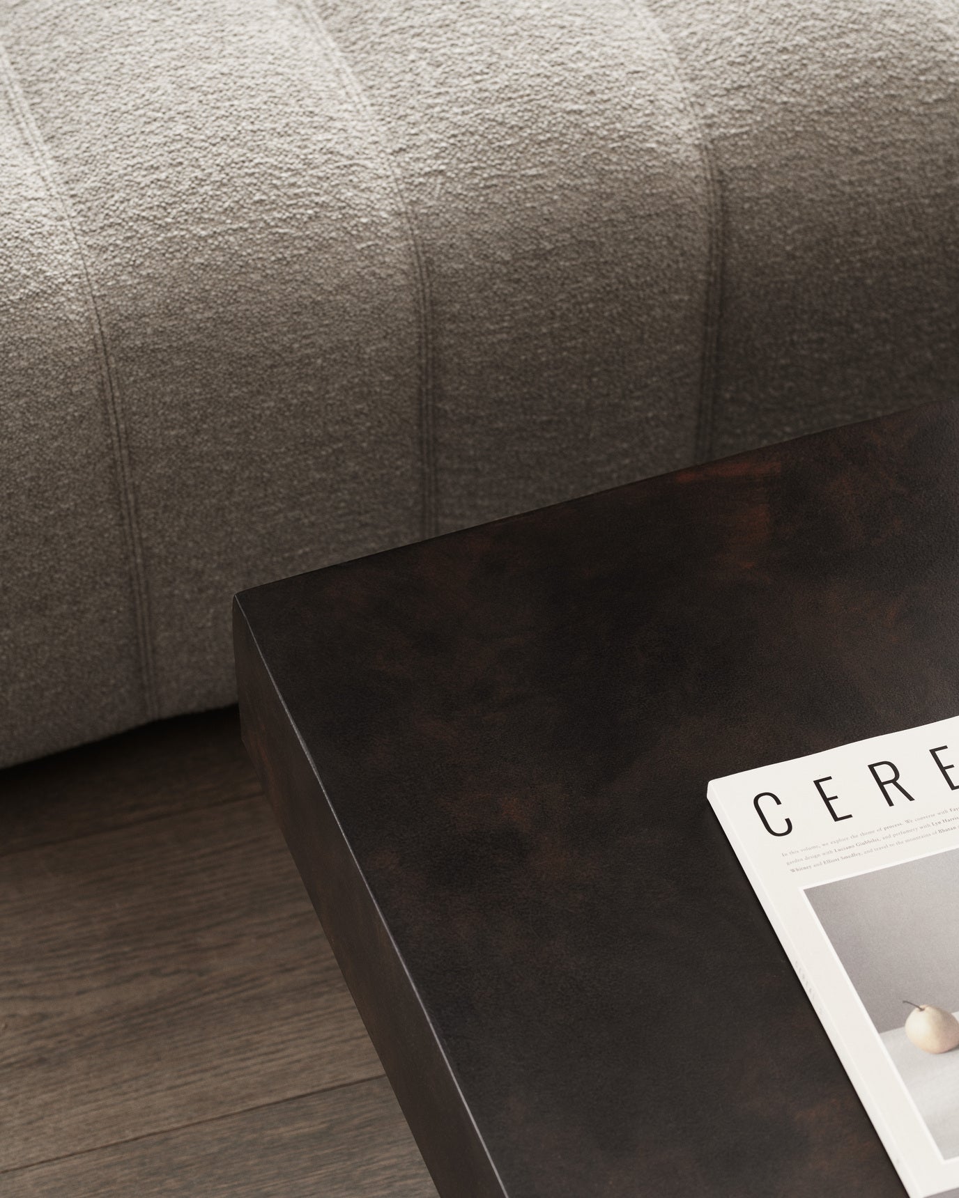 GEAR black concrete coffee table