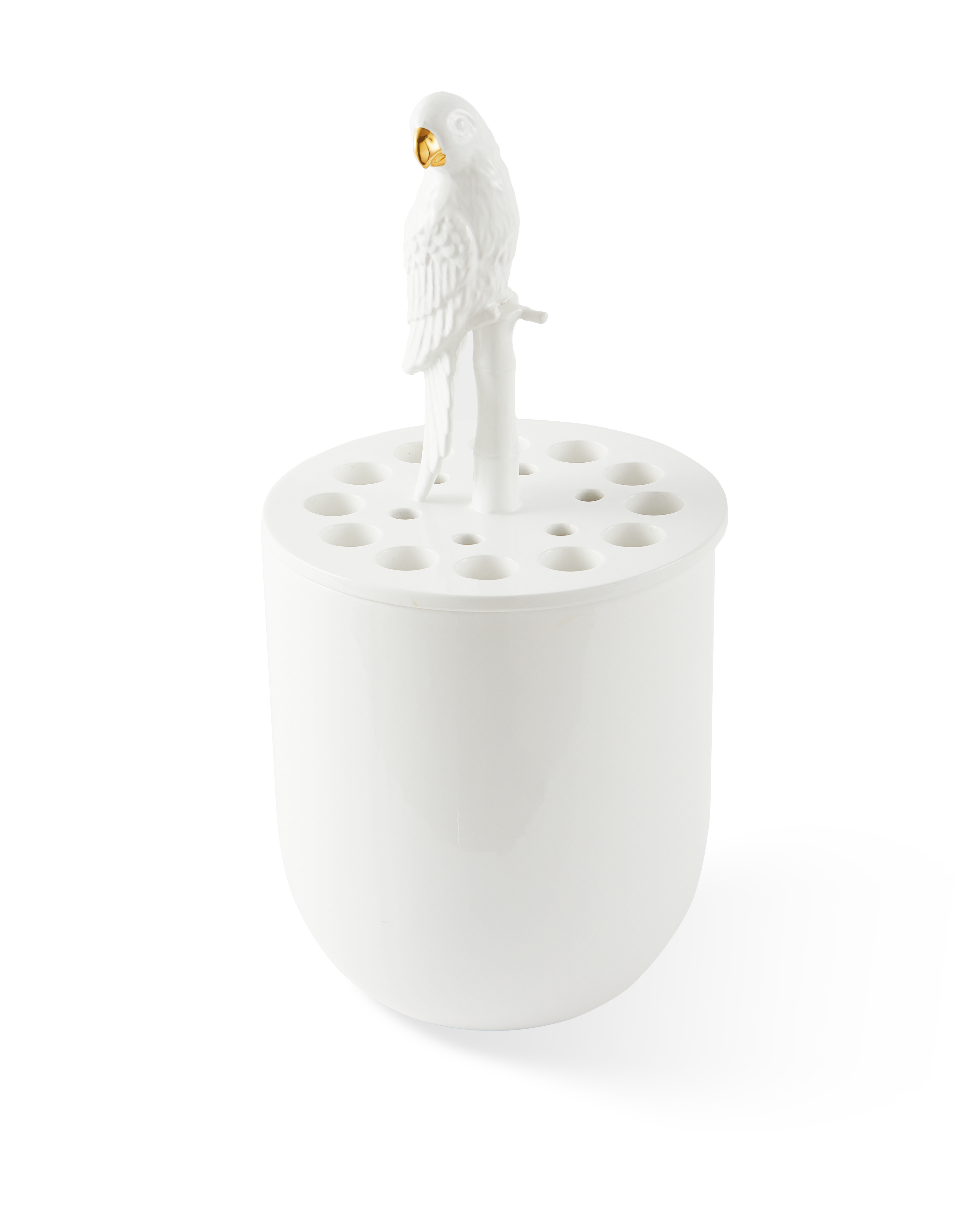 Vase BIRD-WATCHING weiße Keramik