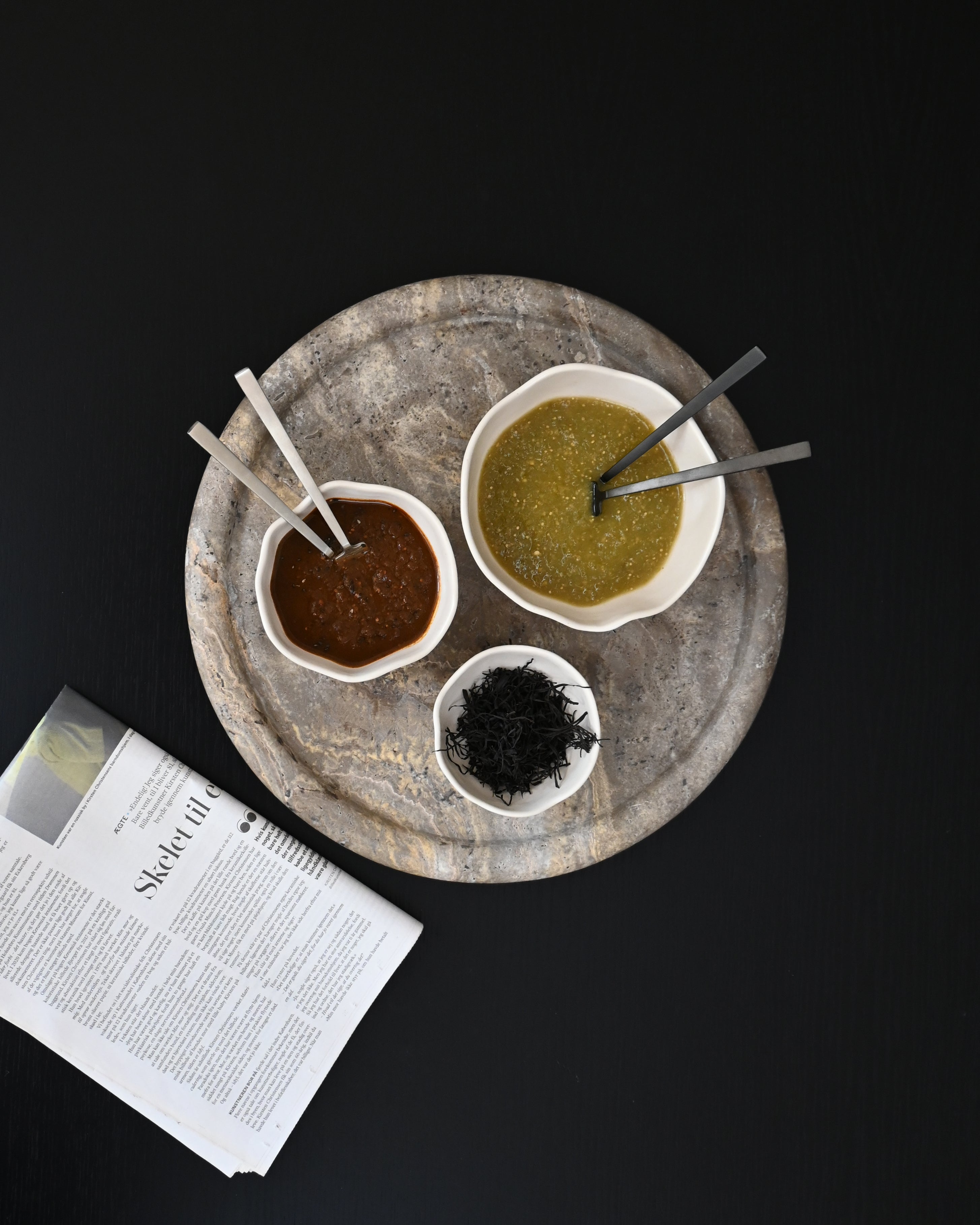NATIVE Set of Bowls White Stoneware