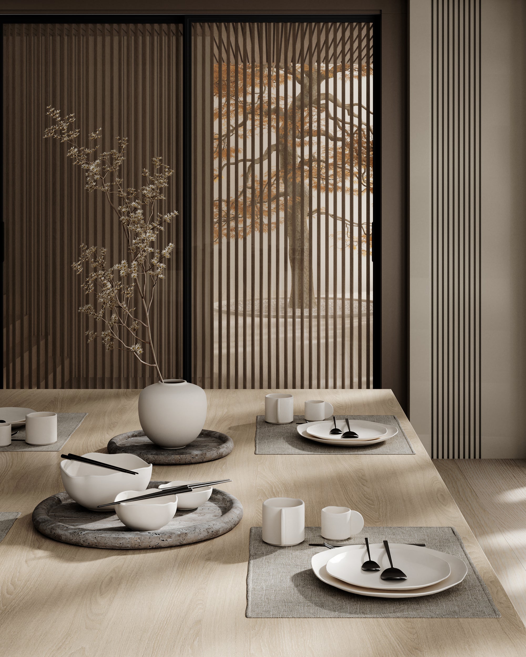 Espressotassen-Set NATIVE aus weißem Steinzeug