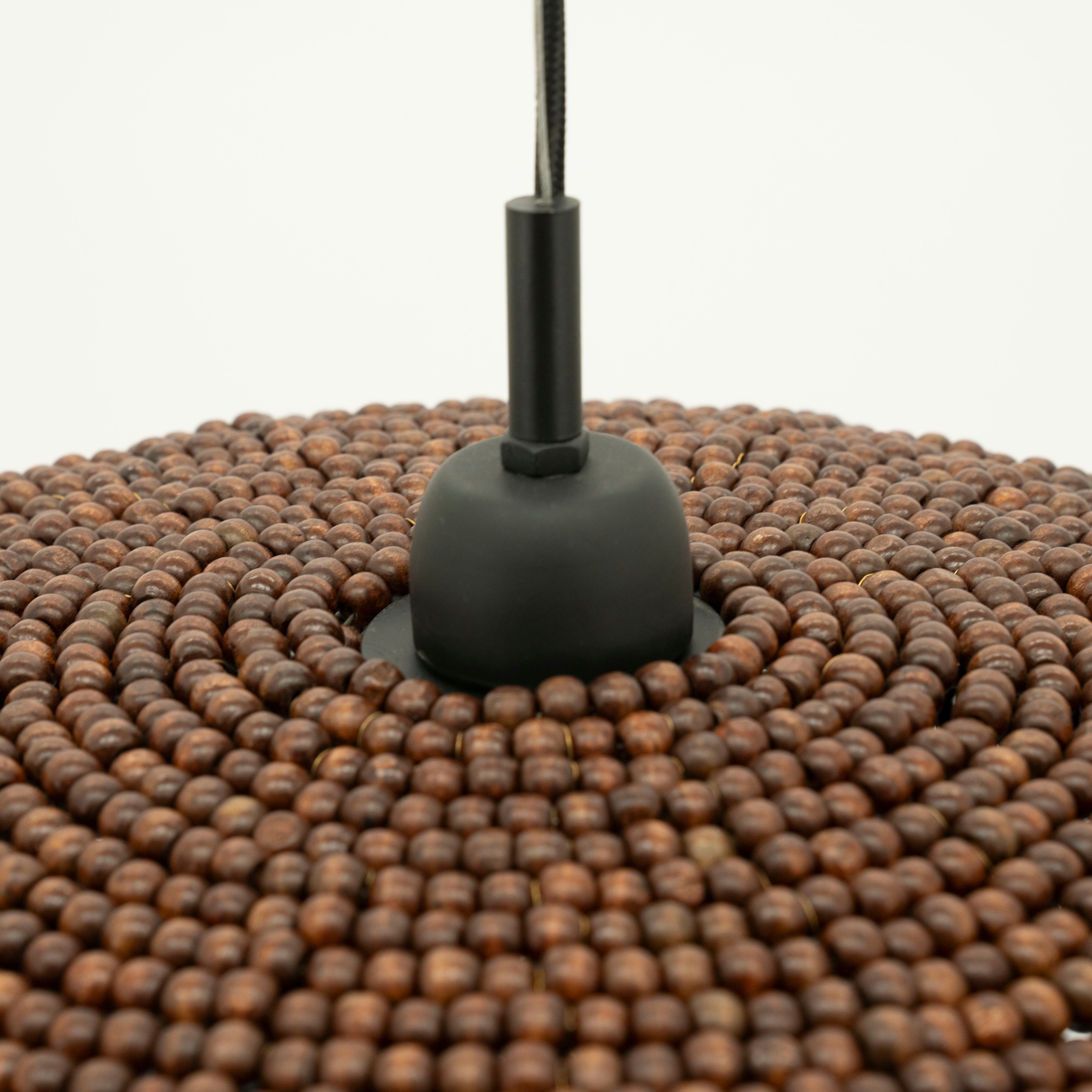 Pendelleuchte SHANGA dunkles Holz