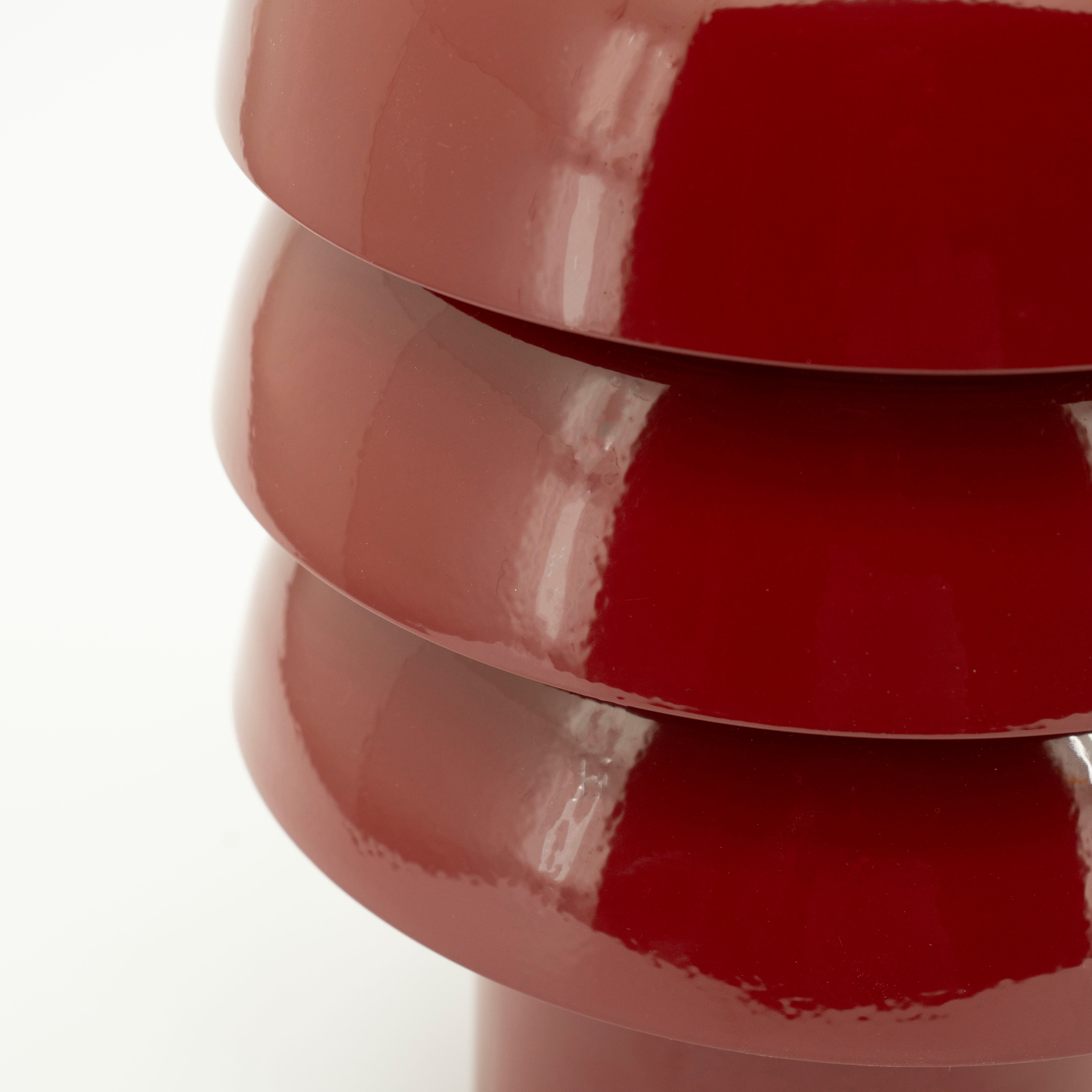 CURO burgundy table lamp