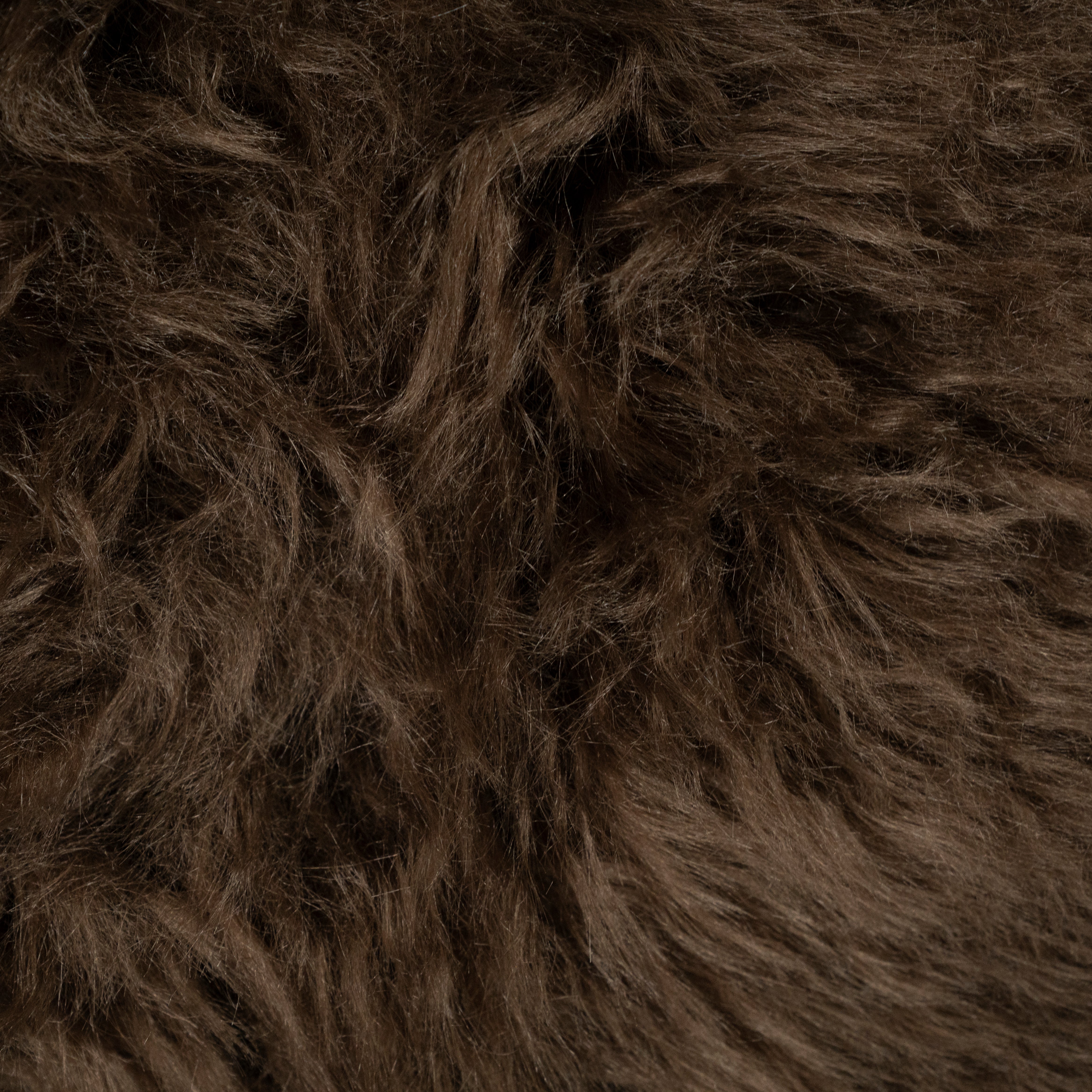 Teppich LASKA braun mit langem Flor