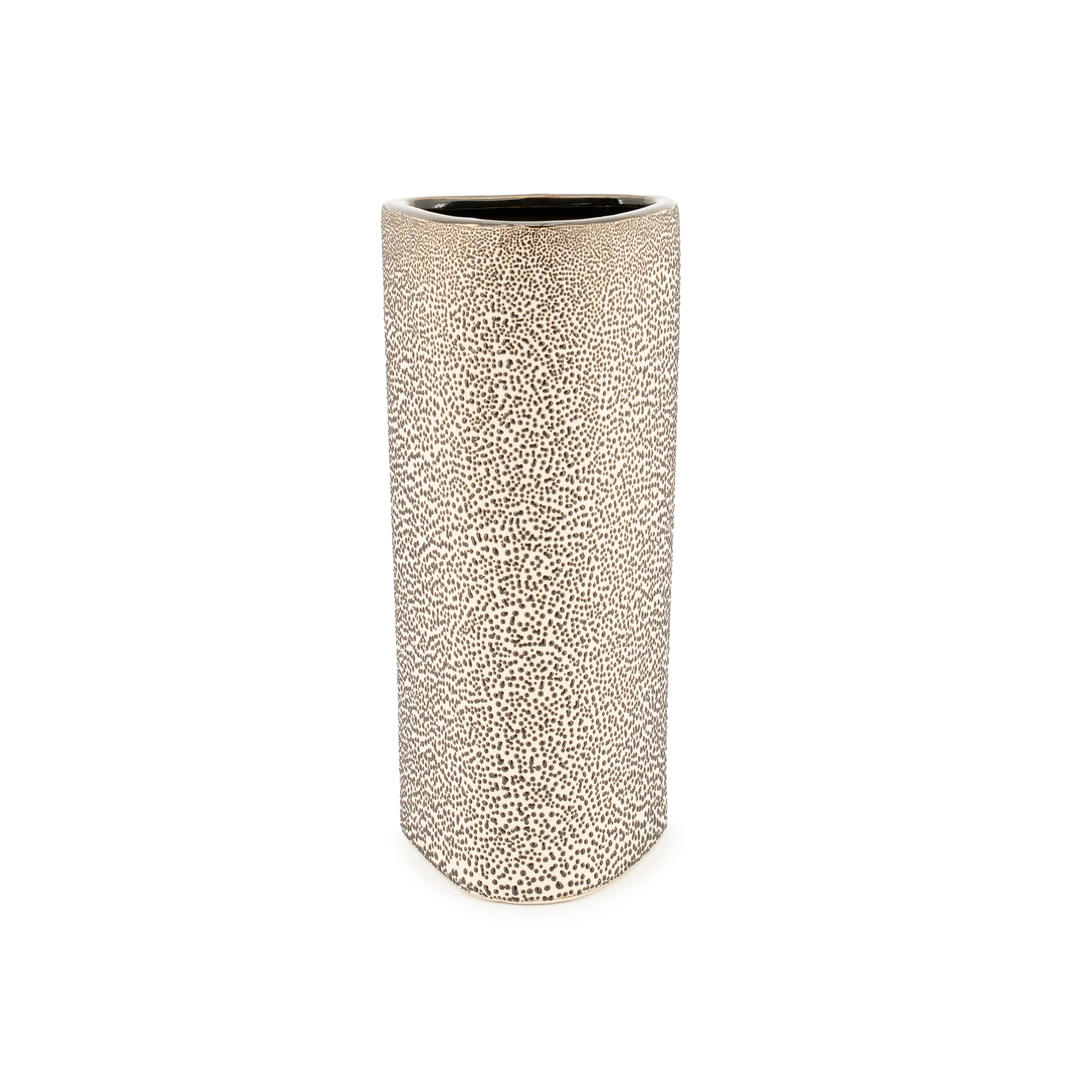 Vase DOTANGLE braune Keramik