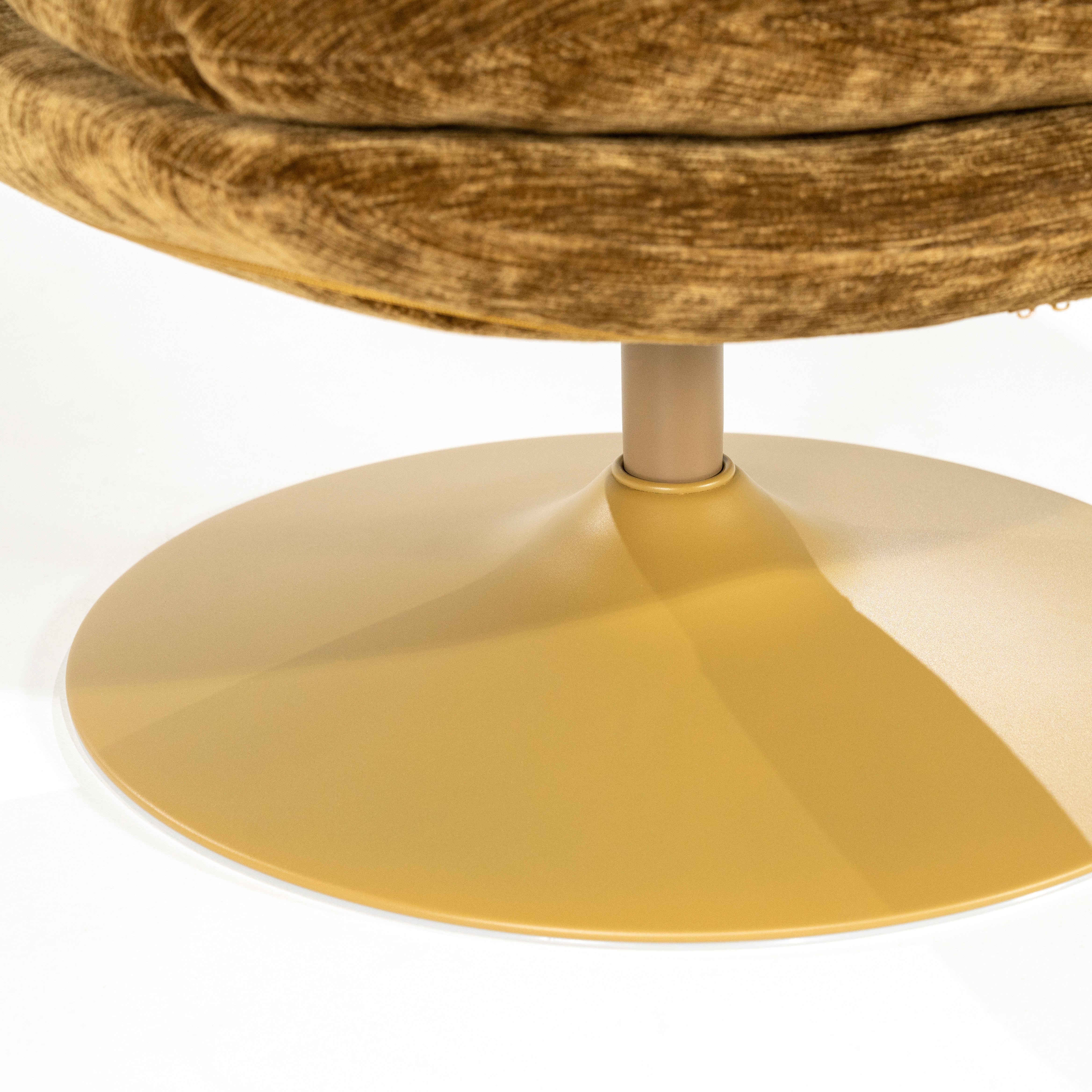 TROMBA mustard swivel armchair