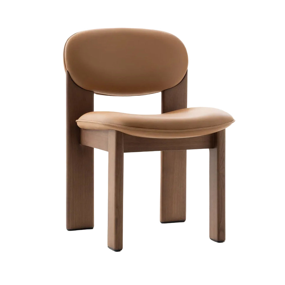 Polsterstuhl ARCHIPEN mit braunem Eschenfuß