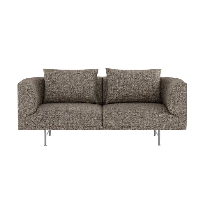 Sofa 2-sitzig CHIMNEY braun Boucle mit Stahlbasis [Antonina] [Amelia spr]
