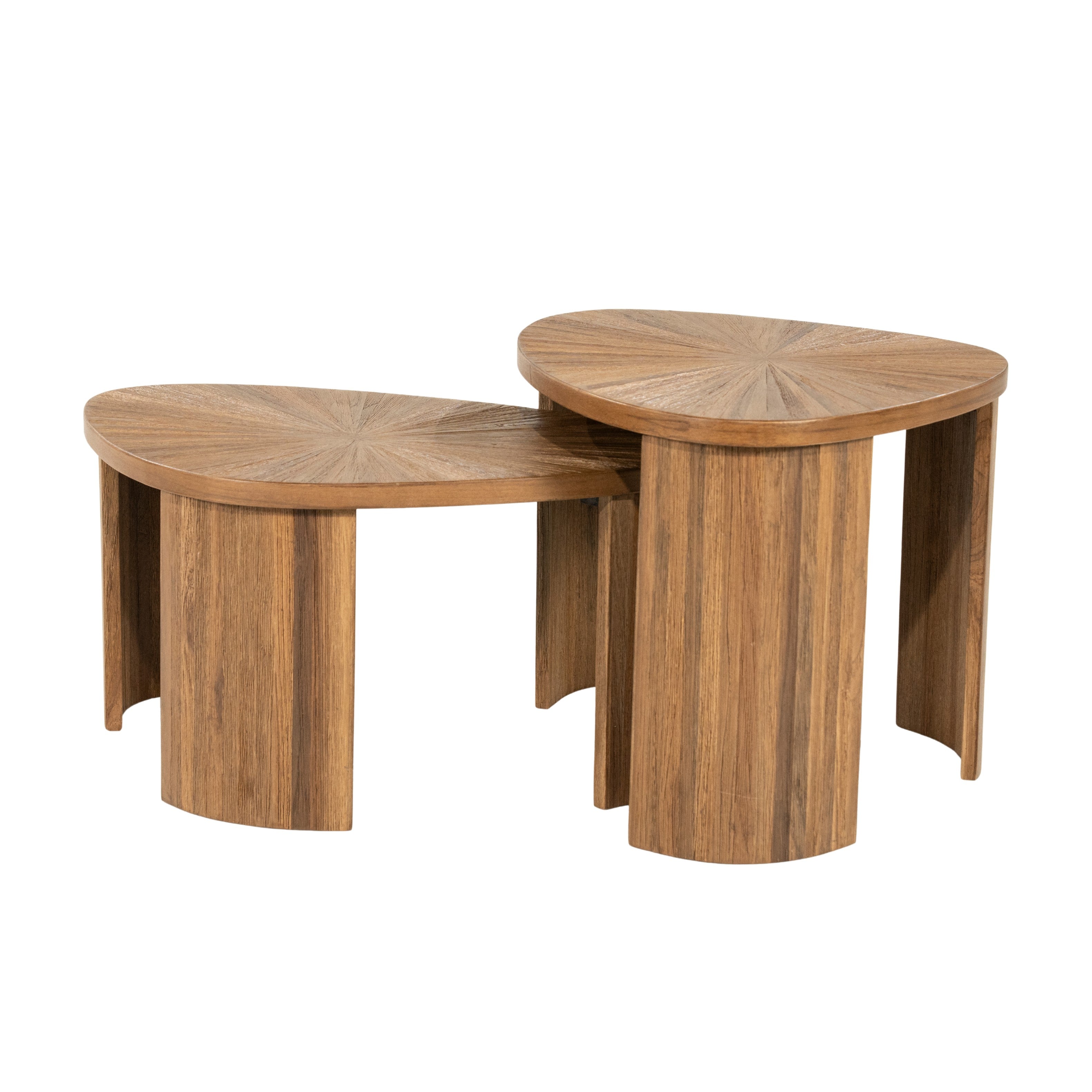 Zestaw stolików kawowych TALA drewno tekowe