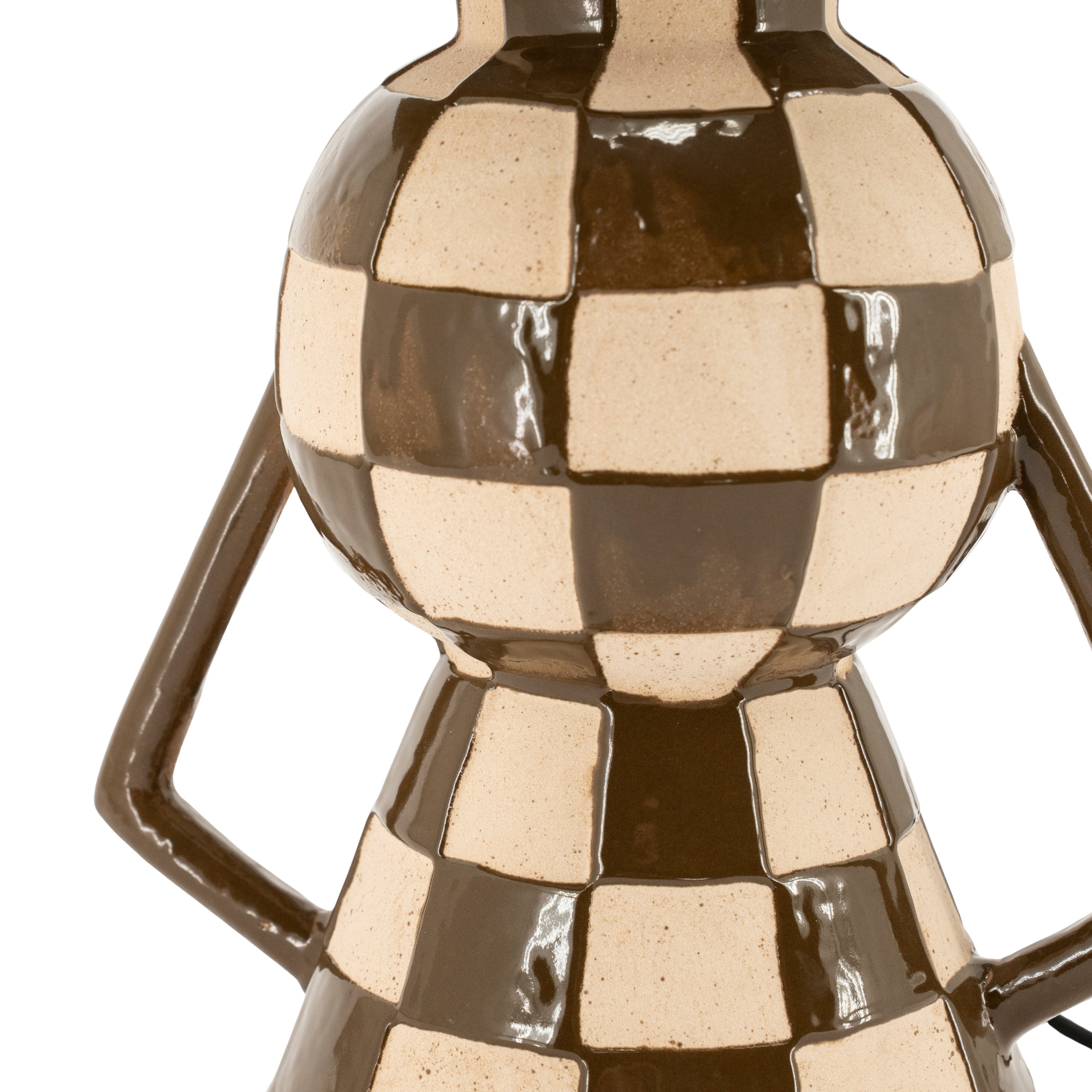 Lampa stołowa BLOCSY ONE brązowy z beżowym