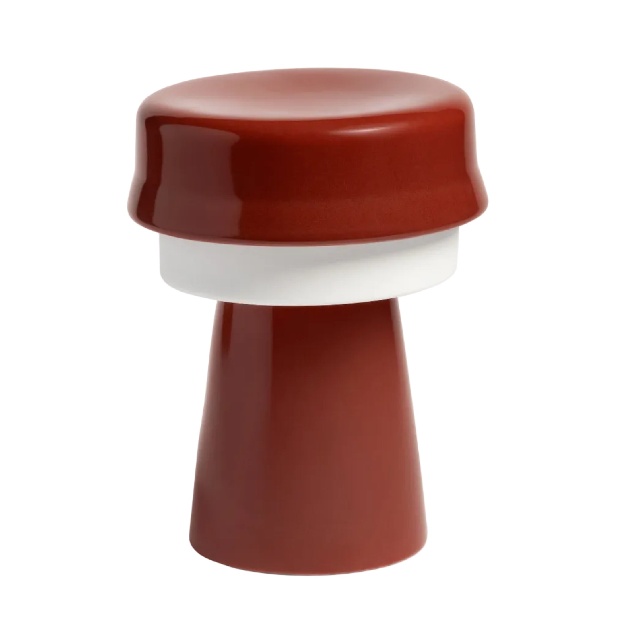 Tischlampe HAT burgunderrot mit Weiß