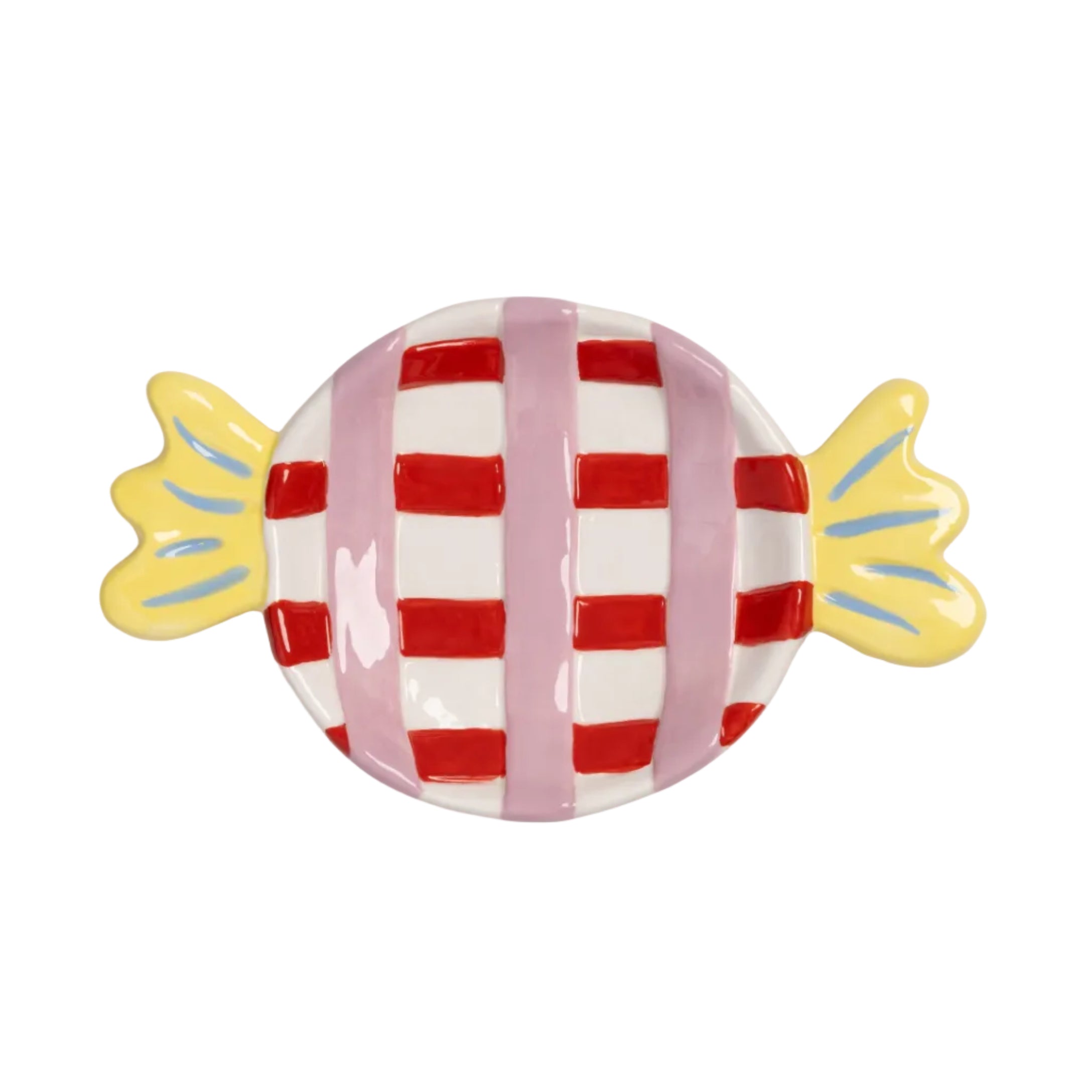 GOODY White Platter with Red and Yellow