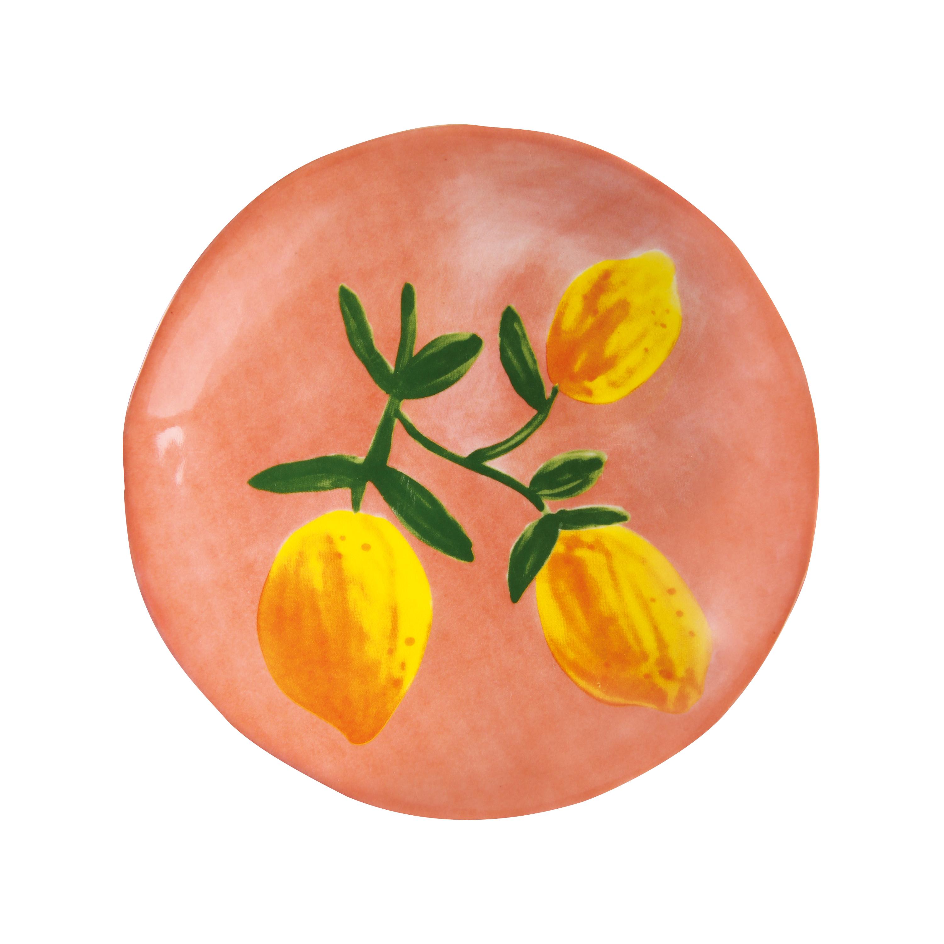 LEMON FULL Colorful Stoneware Plate Set