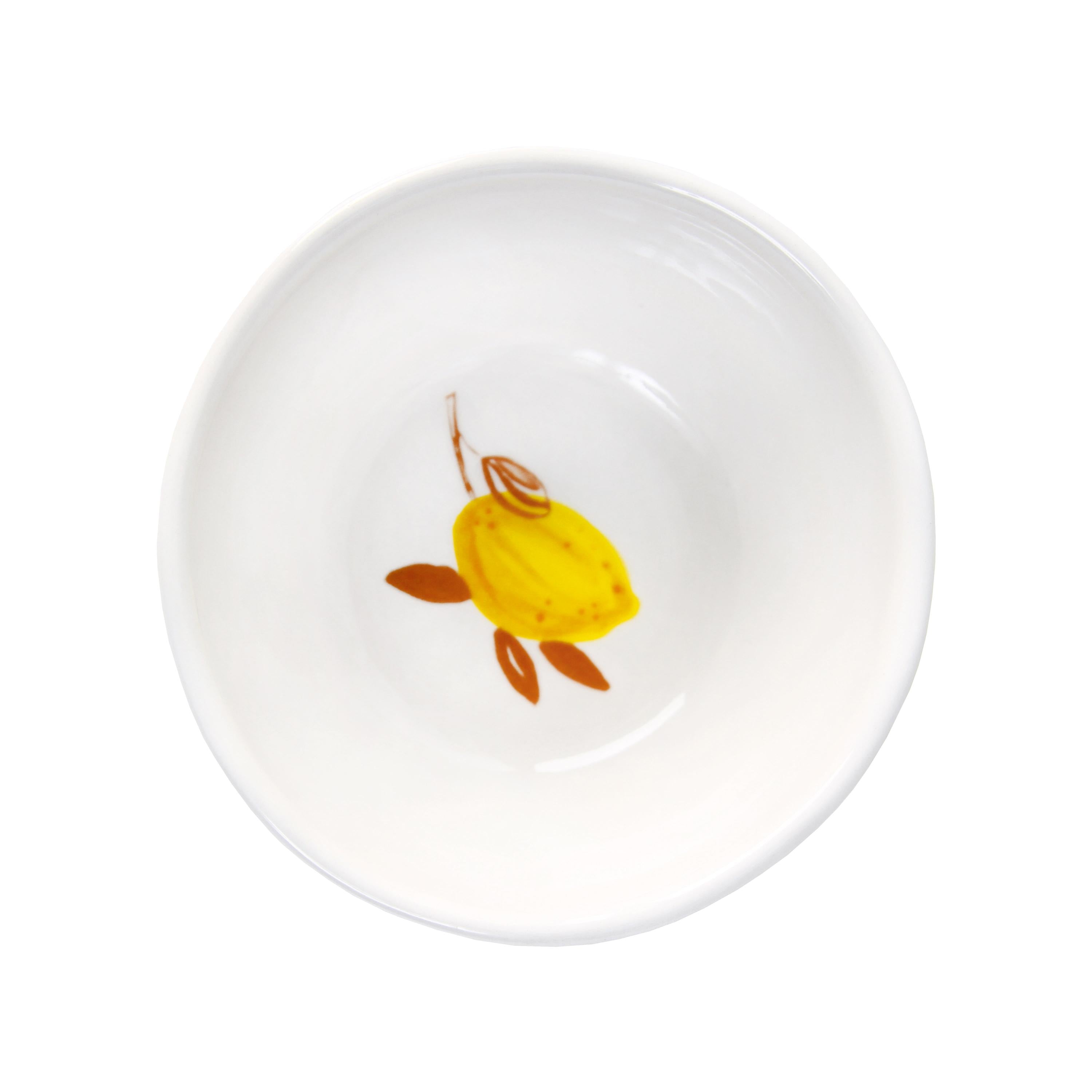 LEMON MOROCCAN Bowl Set White with Blue and Orange