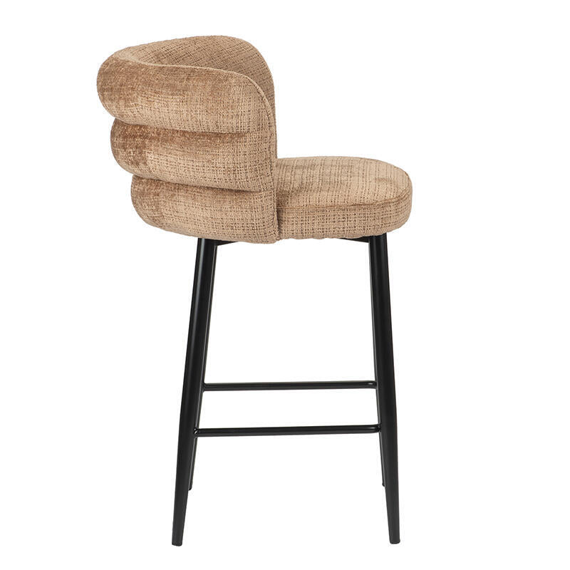 CLOUD stool in caramel with a black base