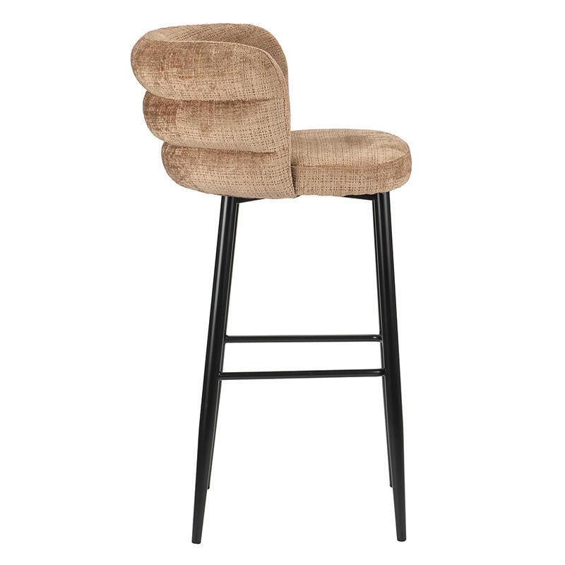 CLOUD stool in caramel with a black base