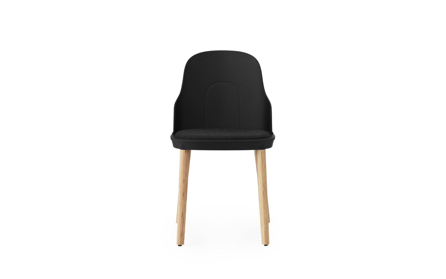 Allez chair Black Main Line Flax with an oak base