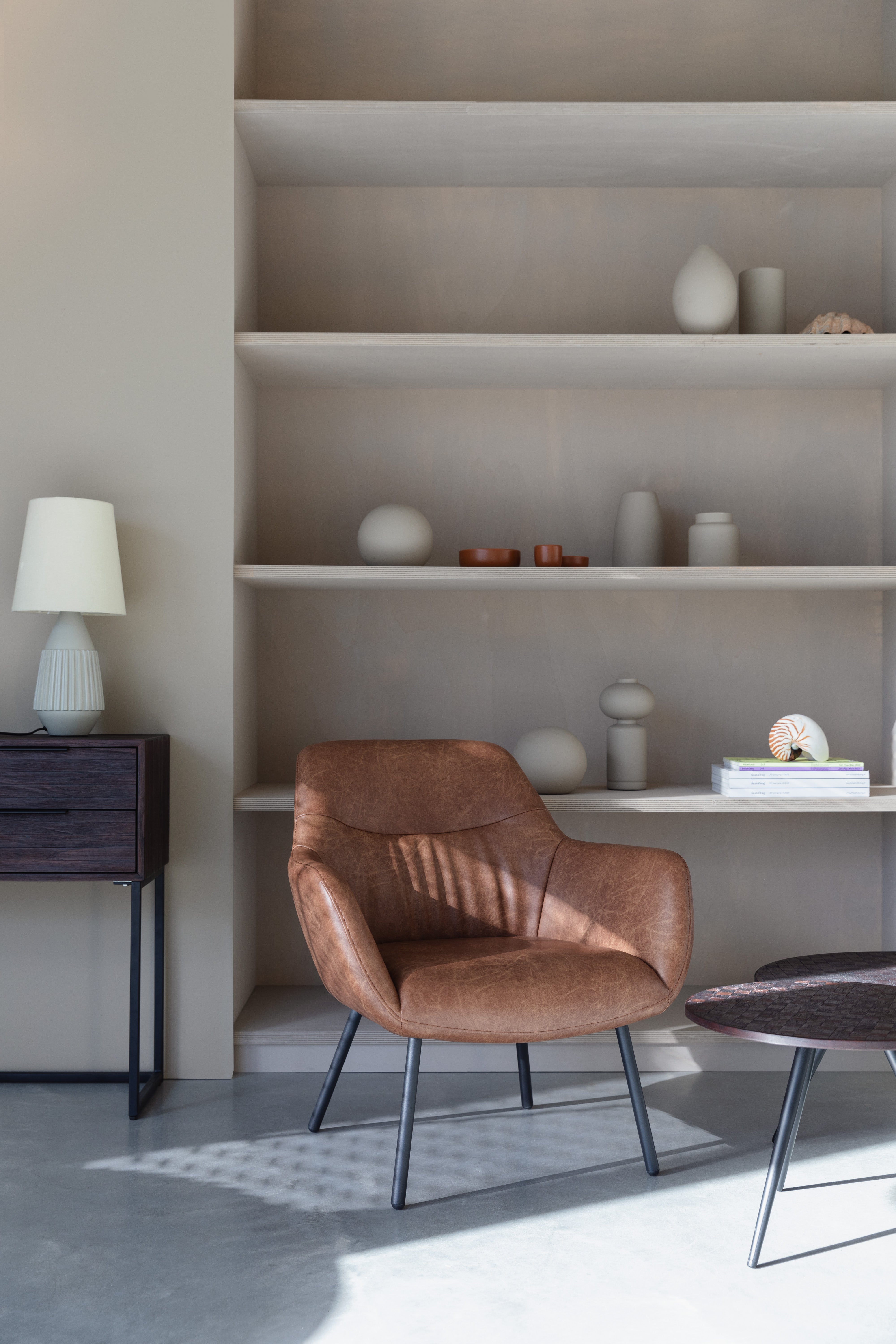 Dudestuhl Brown ökologisches Leder