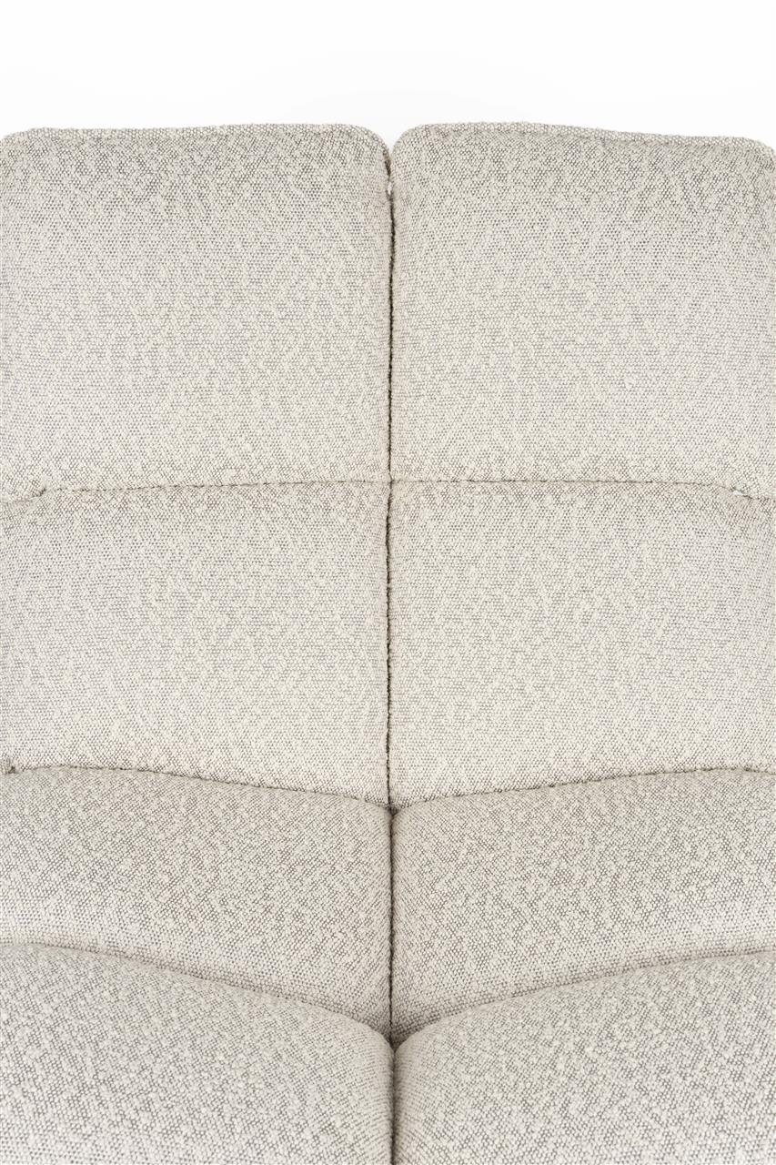 Beiger Fotel BROS mit schwarzem Gestell