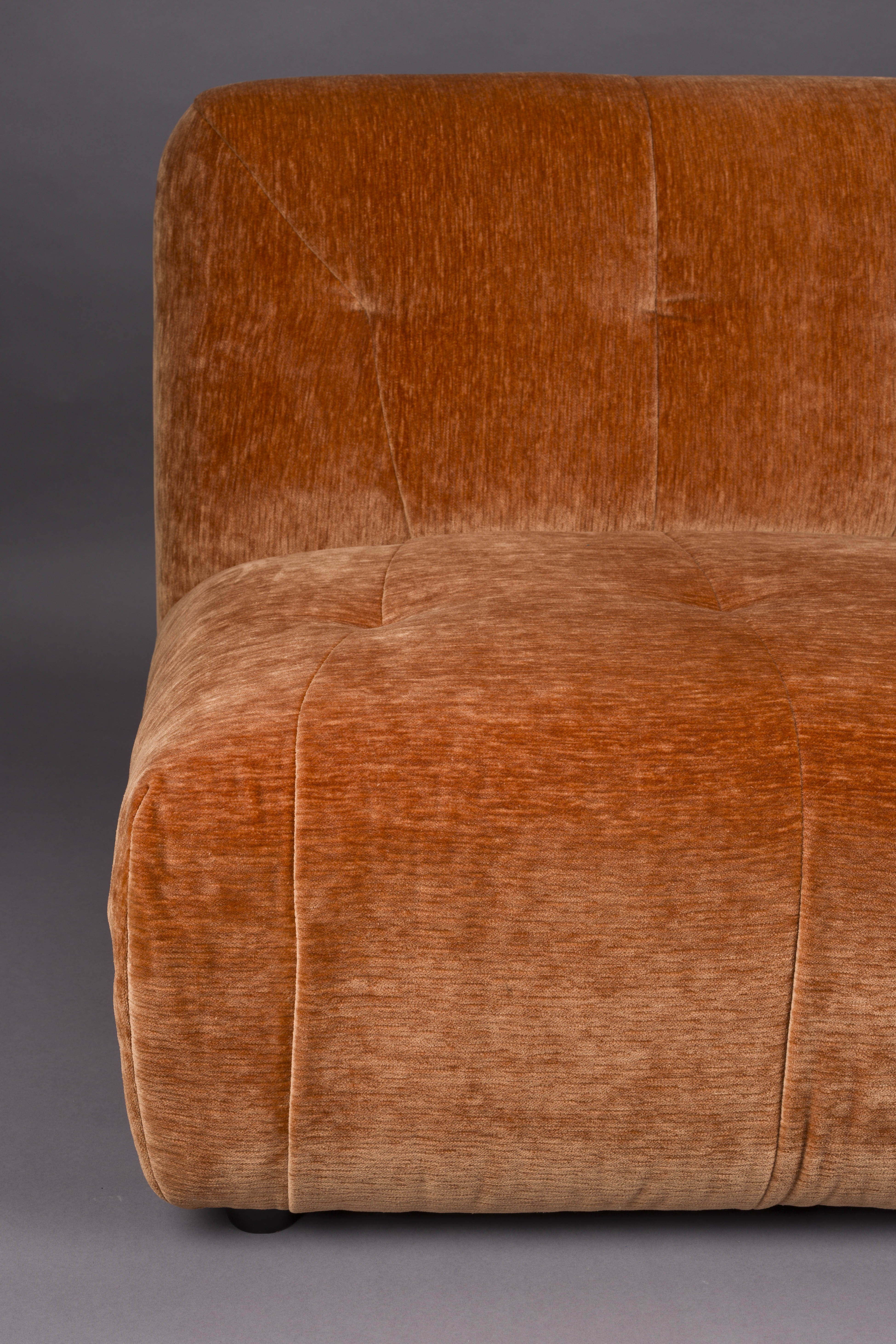 Sofa 2-sitzig GIADA kupferfarbener Samt