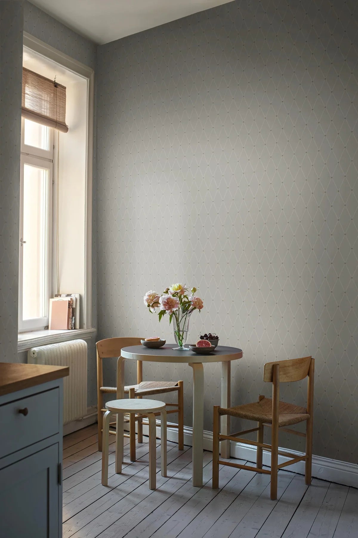 Tapete mit geometrischem Muster FREDRIK dunkelbeige
