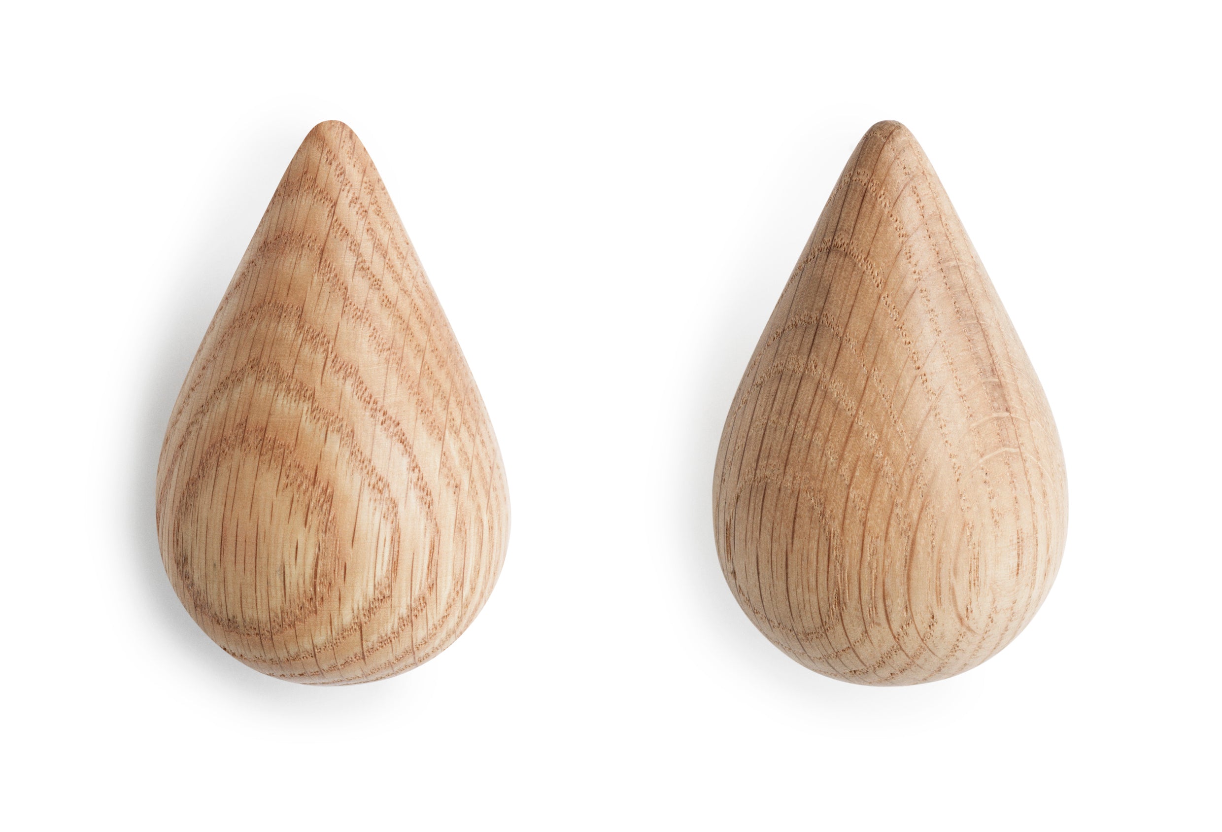 Set von DROPIT Kleiderhaken aus Eichenholz