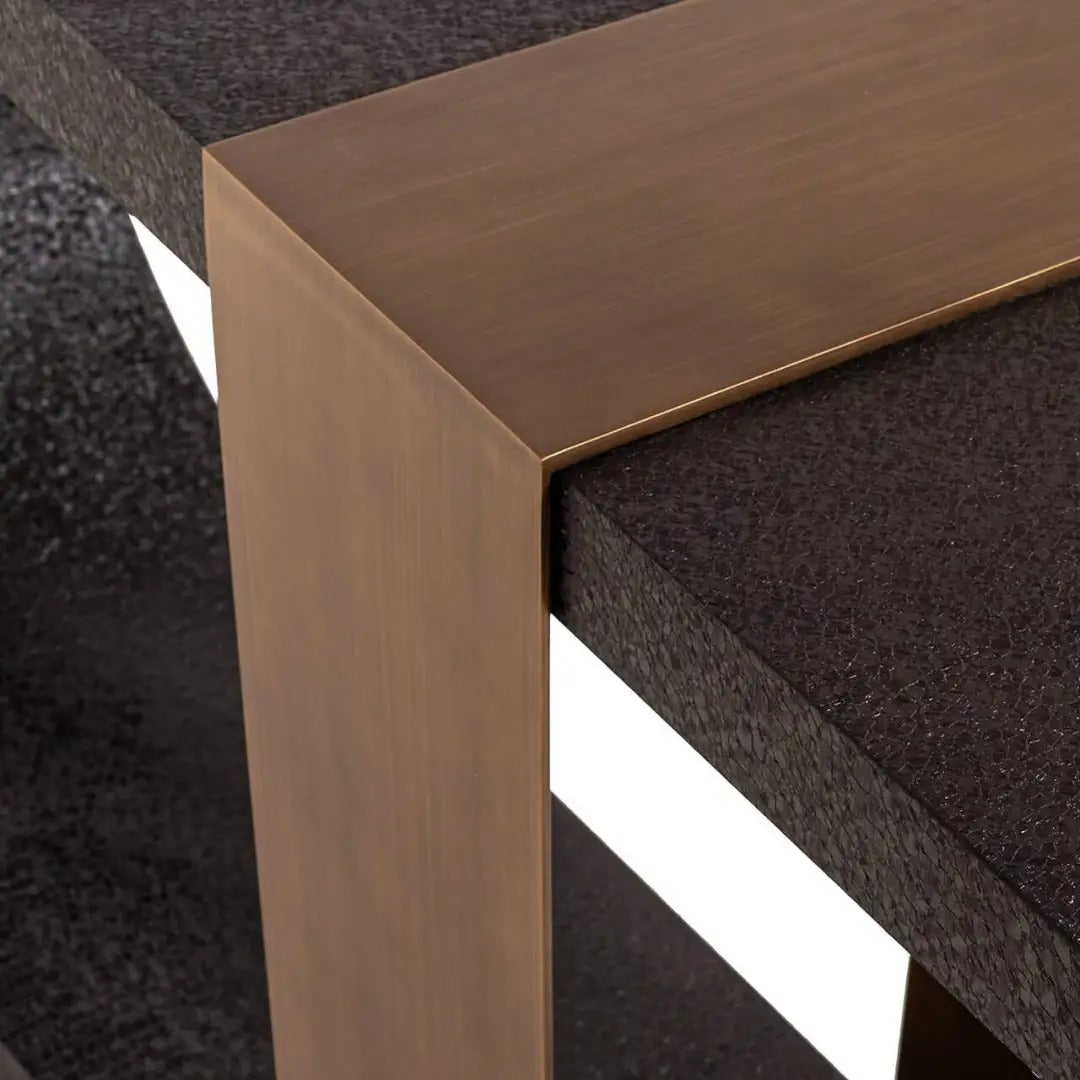 BAZEL console black with copper