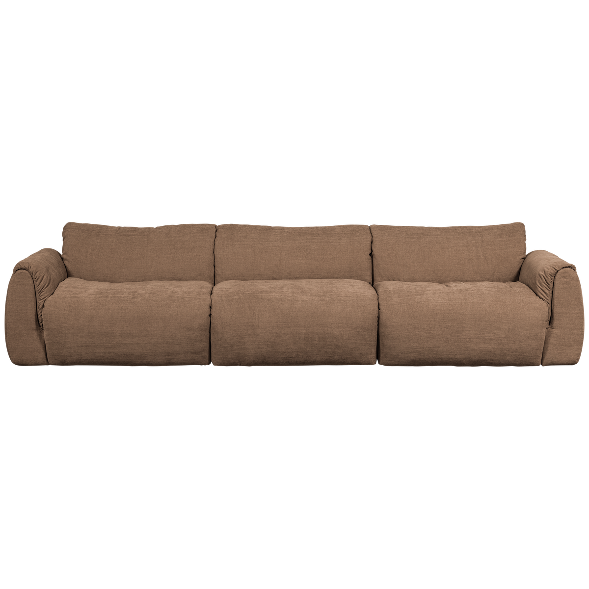 Sofa 3-osobowa BAGGY szenil tkany brązowy – ujęcie 2