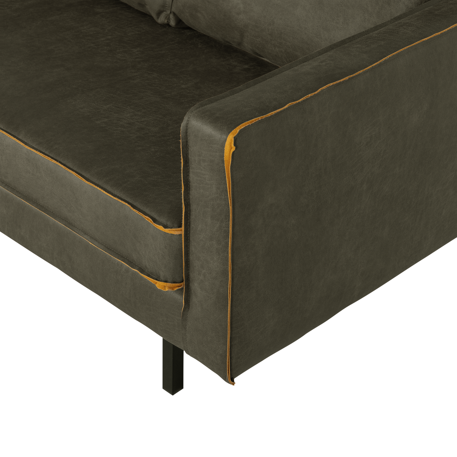 2-Seater Sofa RODEO Dark Green Faux Leather