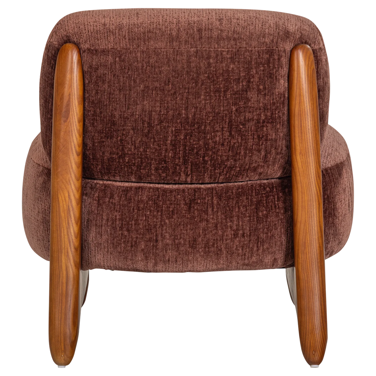 Sessel RUNI weinrot mit Holzgestell