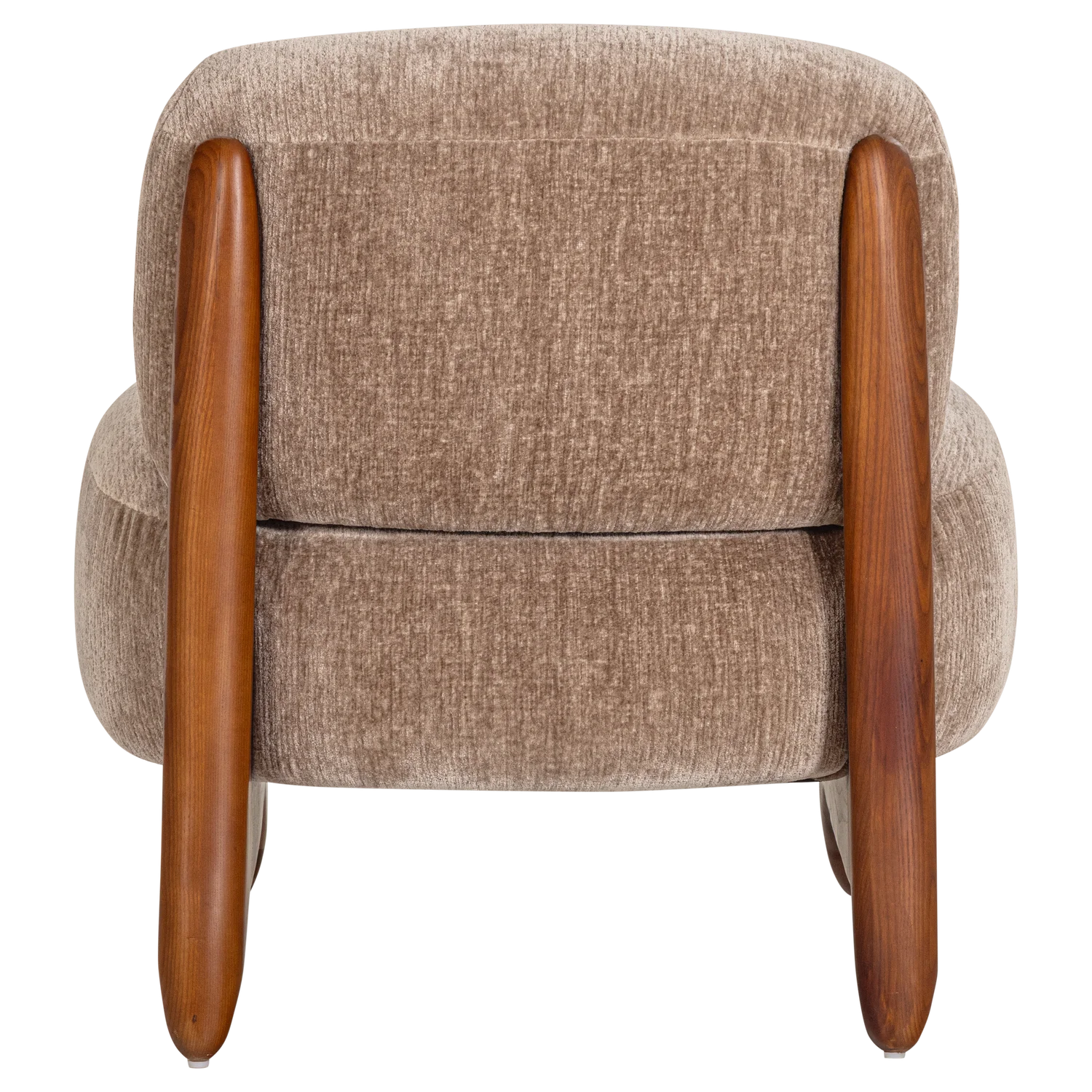 Sessel RUNI sandfarben mit Holzgestell