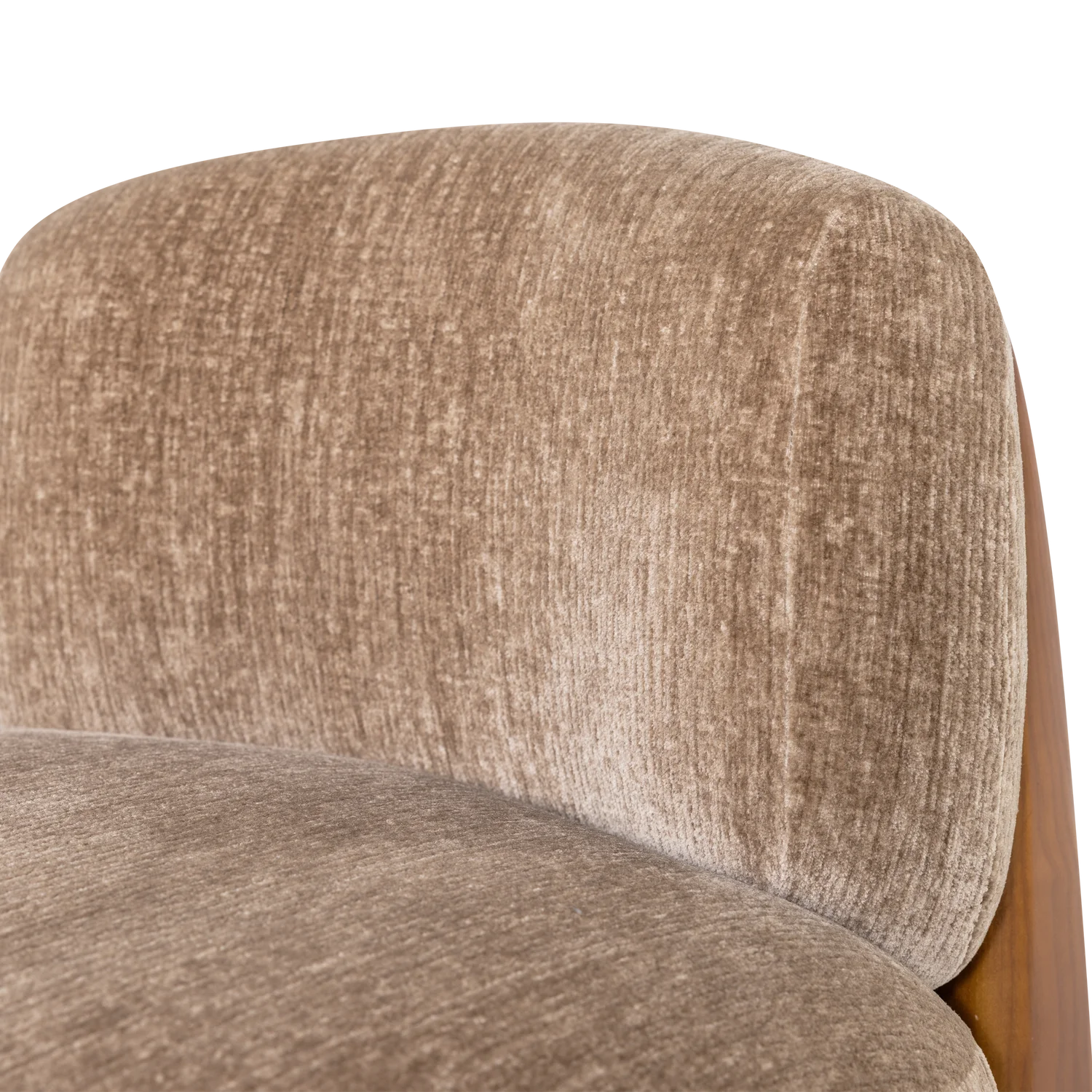 Sessel RUNI sandfarben mit Holzgestell