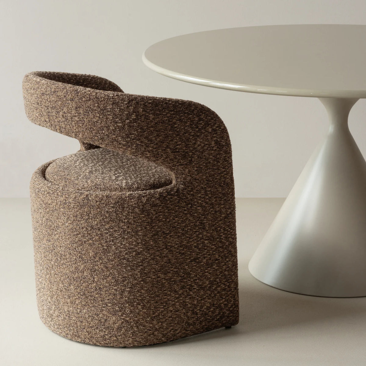 Stuhl LANOR braunes Boucle
