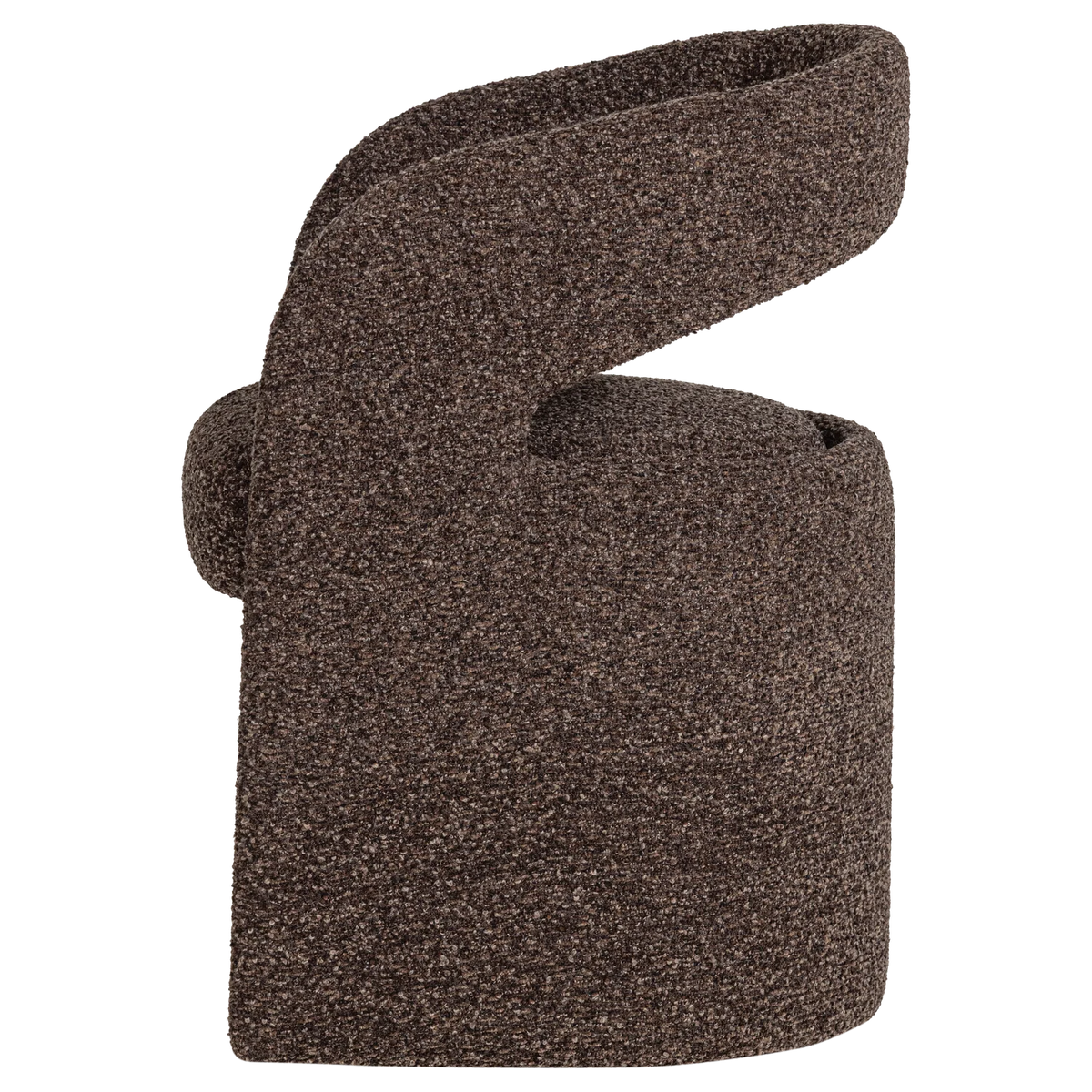 Stuhl LANOR dunkelbraunes Boucle