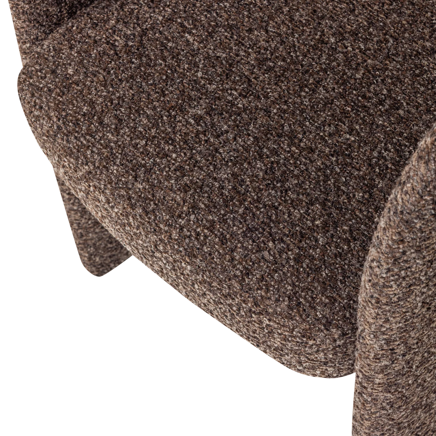 Stuhl LANOR dunkelbraunes Boucle