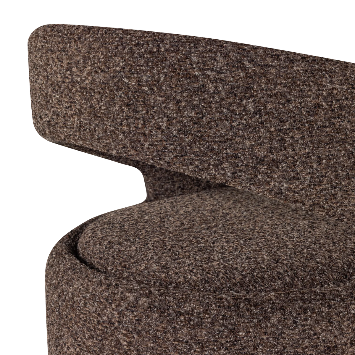 Stuhl LANOR dunkelbraunes Boucle