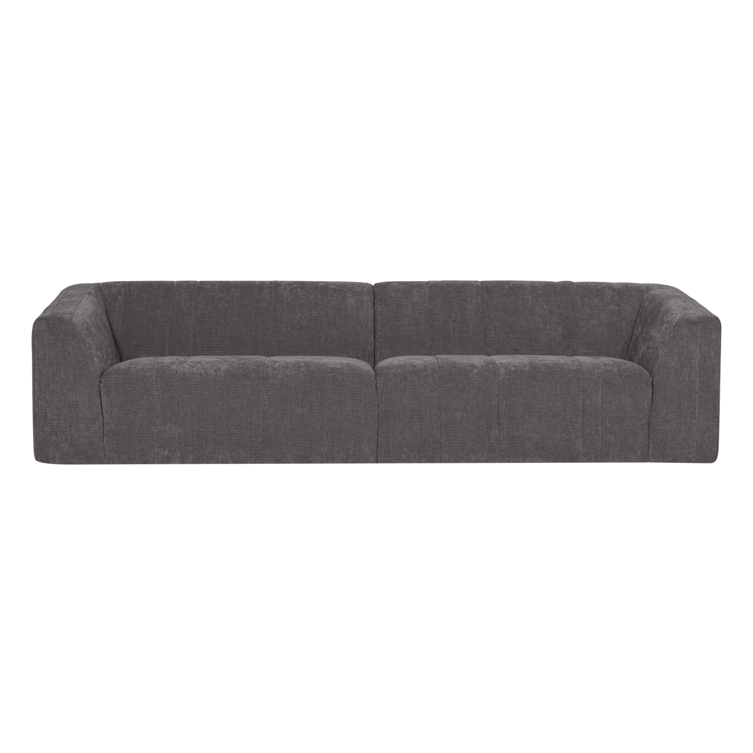 Sofa für 4 Personen OMAIRE grau Chenille