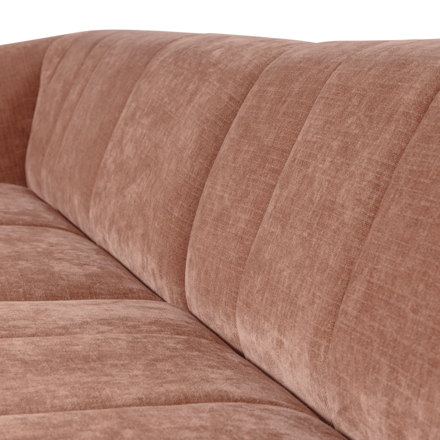 Sofa für 4 Personen OMAIRE rosa Chenille