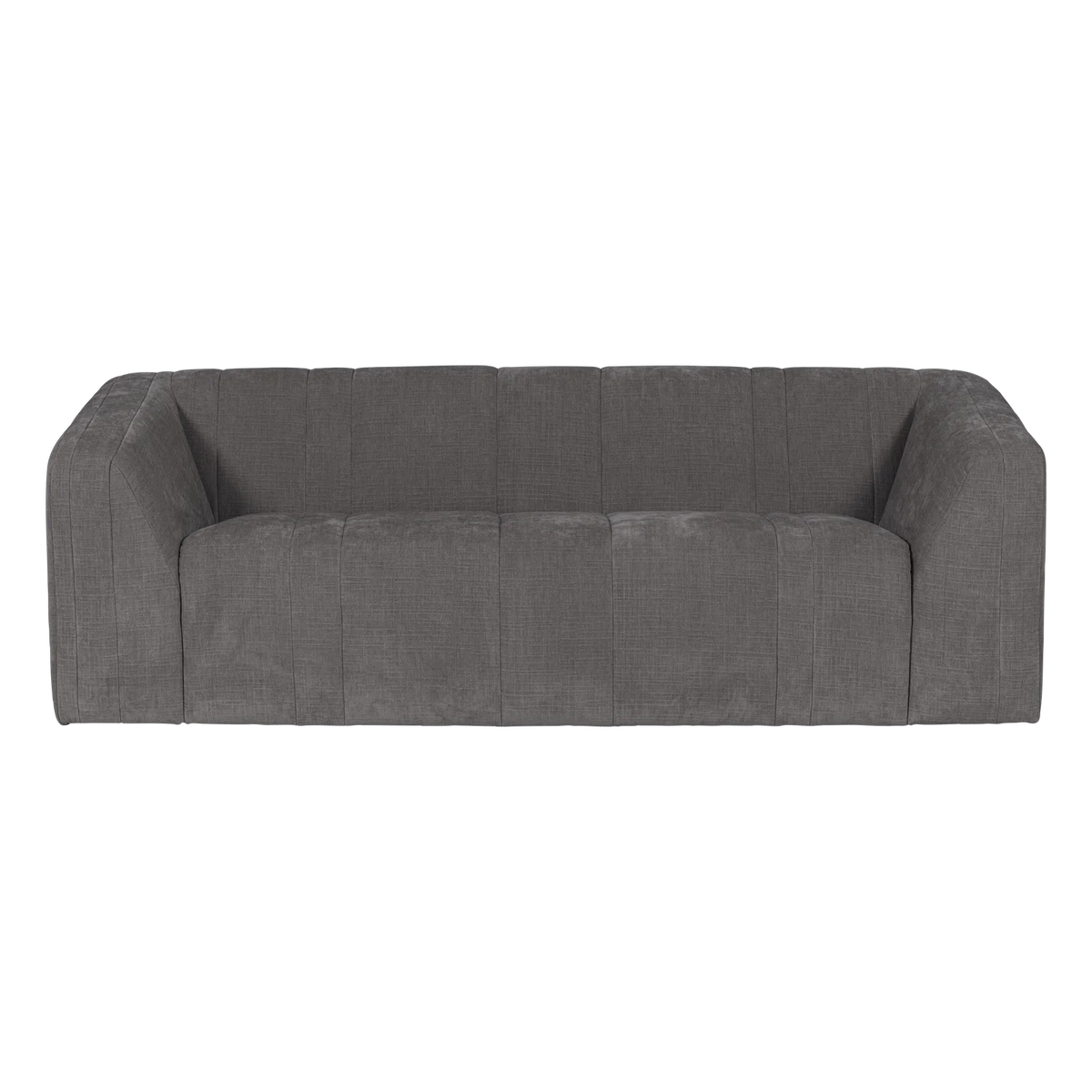 Zweisitzer-Sofa OMAIRE graues Chenille