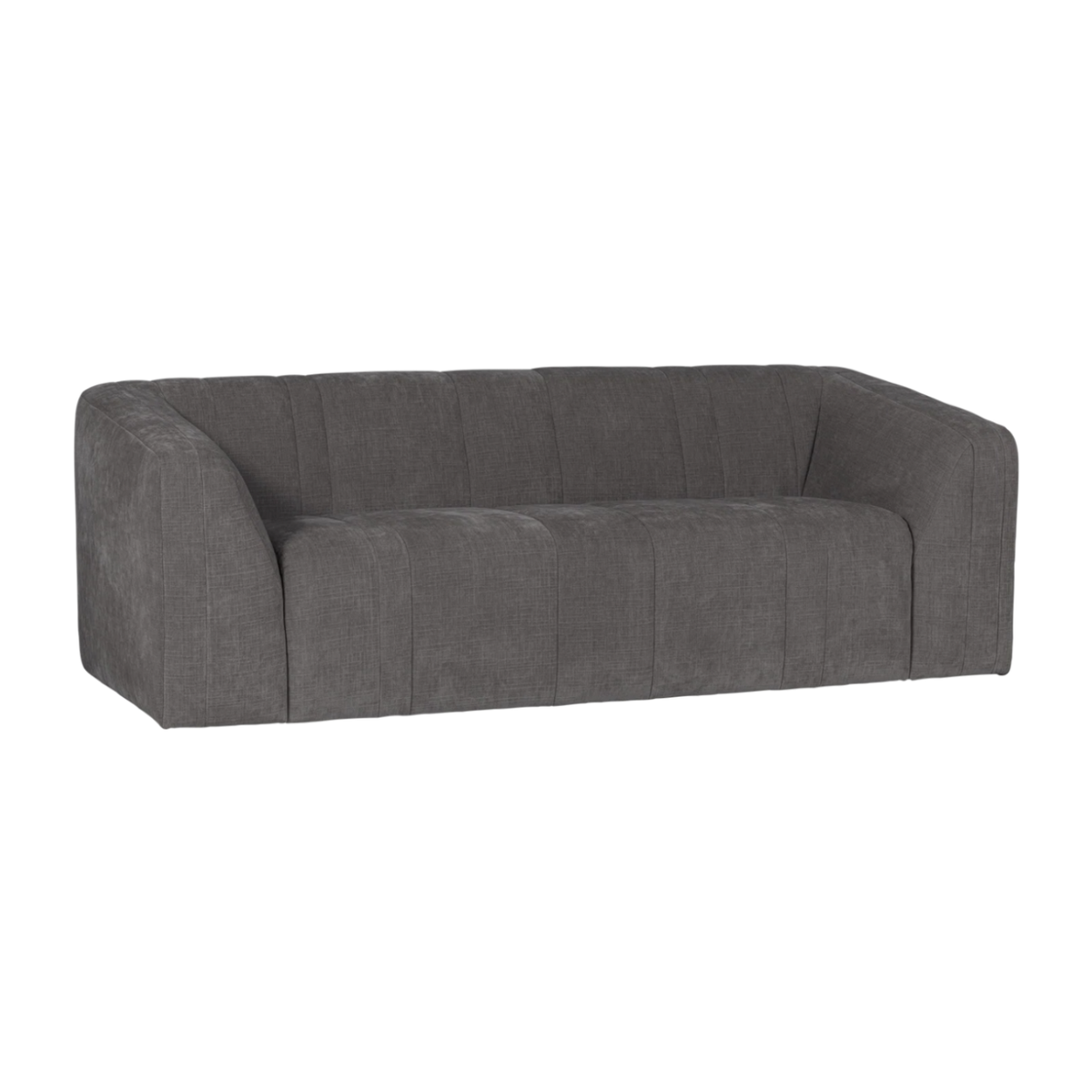 Zweisitzer-Sofa OMAIRE graues Chenille