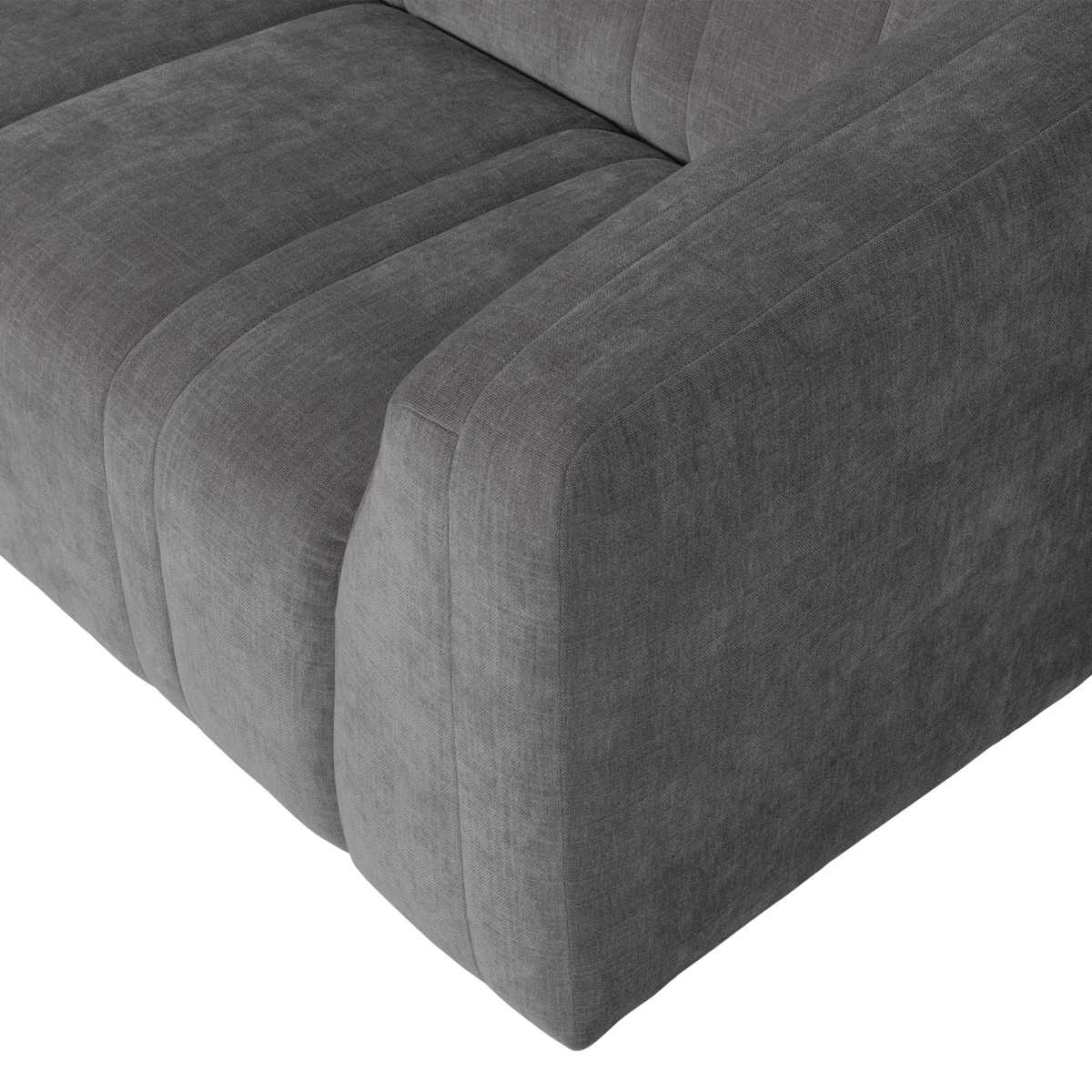 Zweisitzer-Sofa OMAIRE graues Chenille