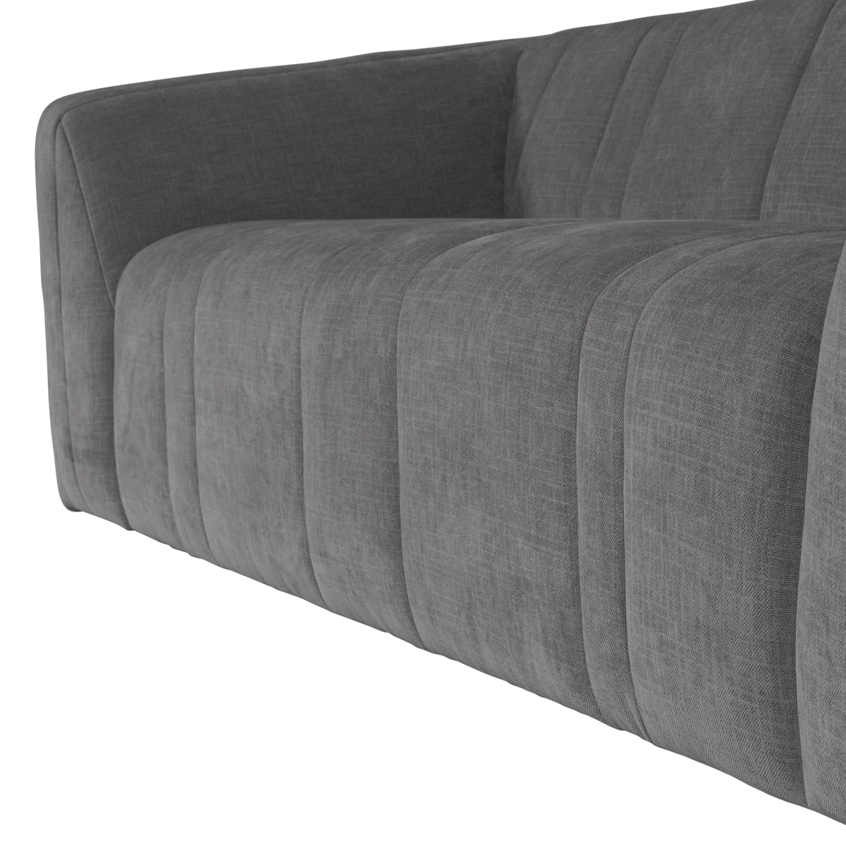 Zweisitzer-Sofa OMAIRE graues Chenille