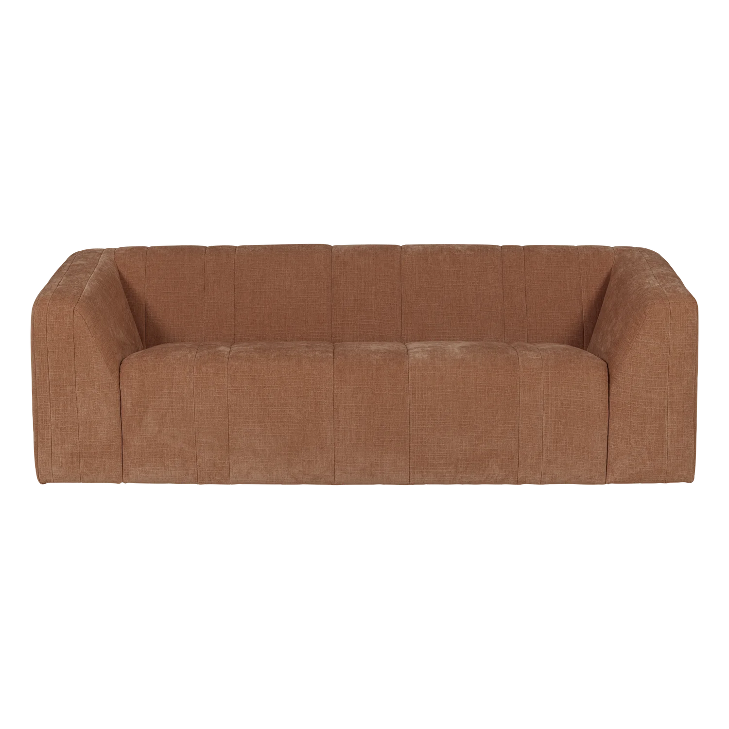 Zweisitzer-Sofa OMAIRE rostbraunes Chenille
